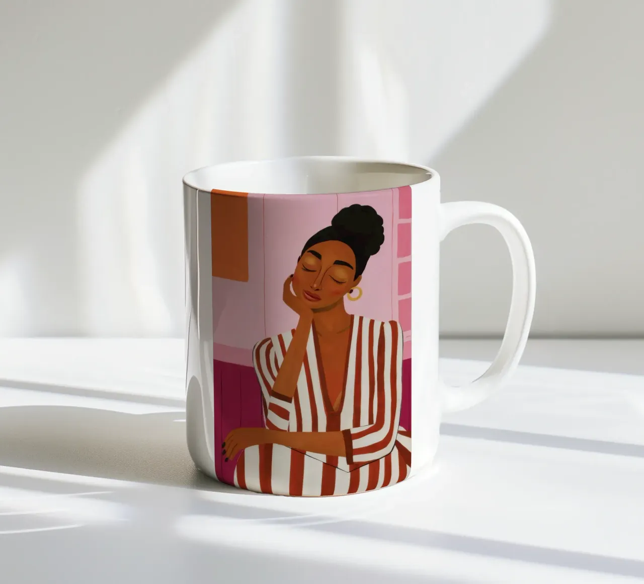 Abito a righe Serenity tazza in ceramica da Flock Reverie
