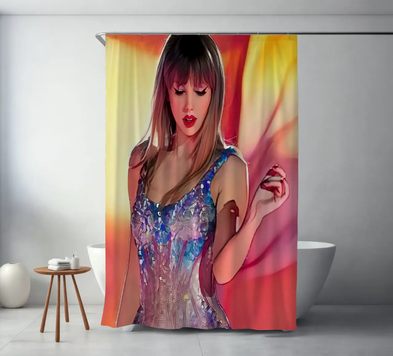 Taylor Swift Wallpaper Duschvorhang von Musadad Shop