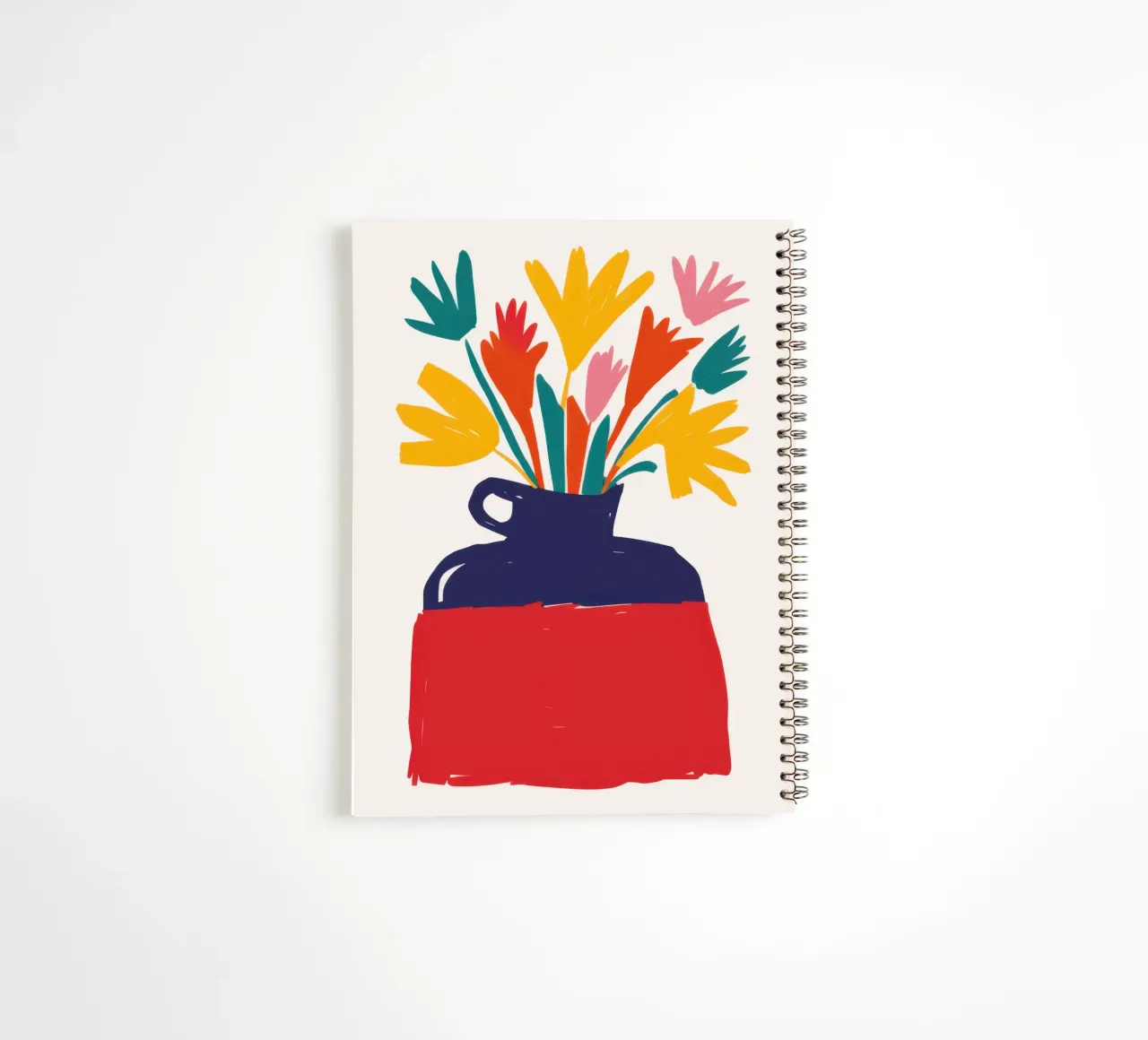 Vibrant Maraoui Bouquet spiral notebook by Veil Maya