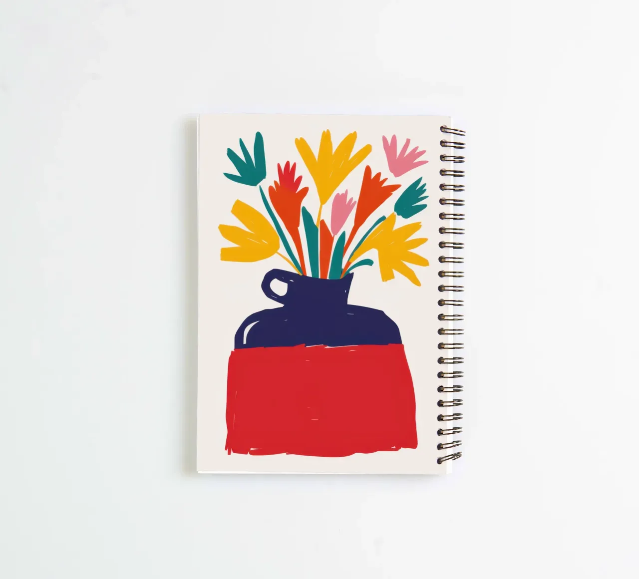 Vibrant Maraoui Bouquet spiral notebook by Veil Maya