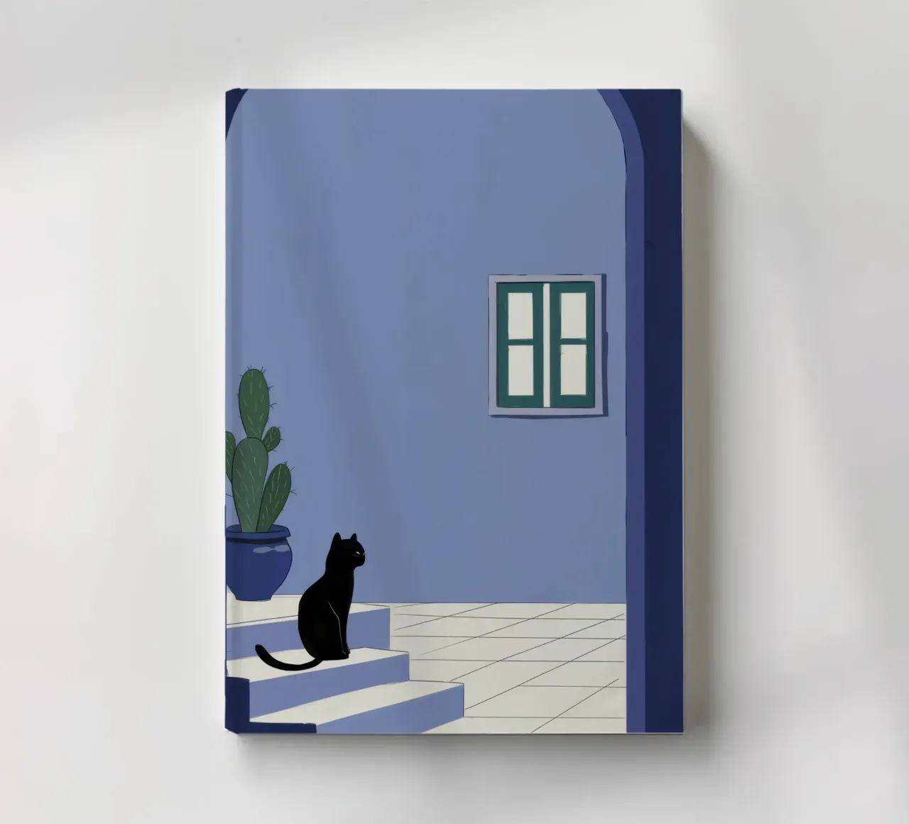 Contemplation d'un chat dans la cour carnet de notes de Flock Reverie
