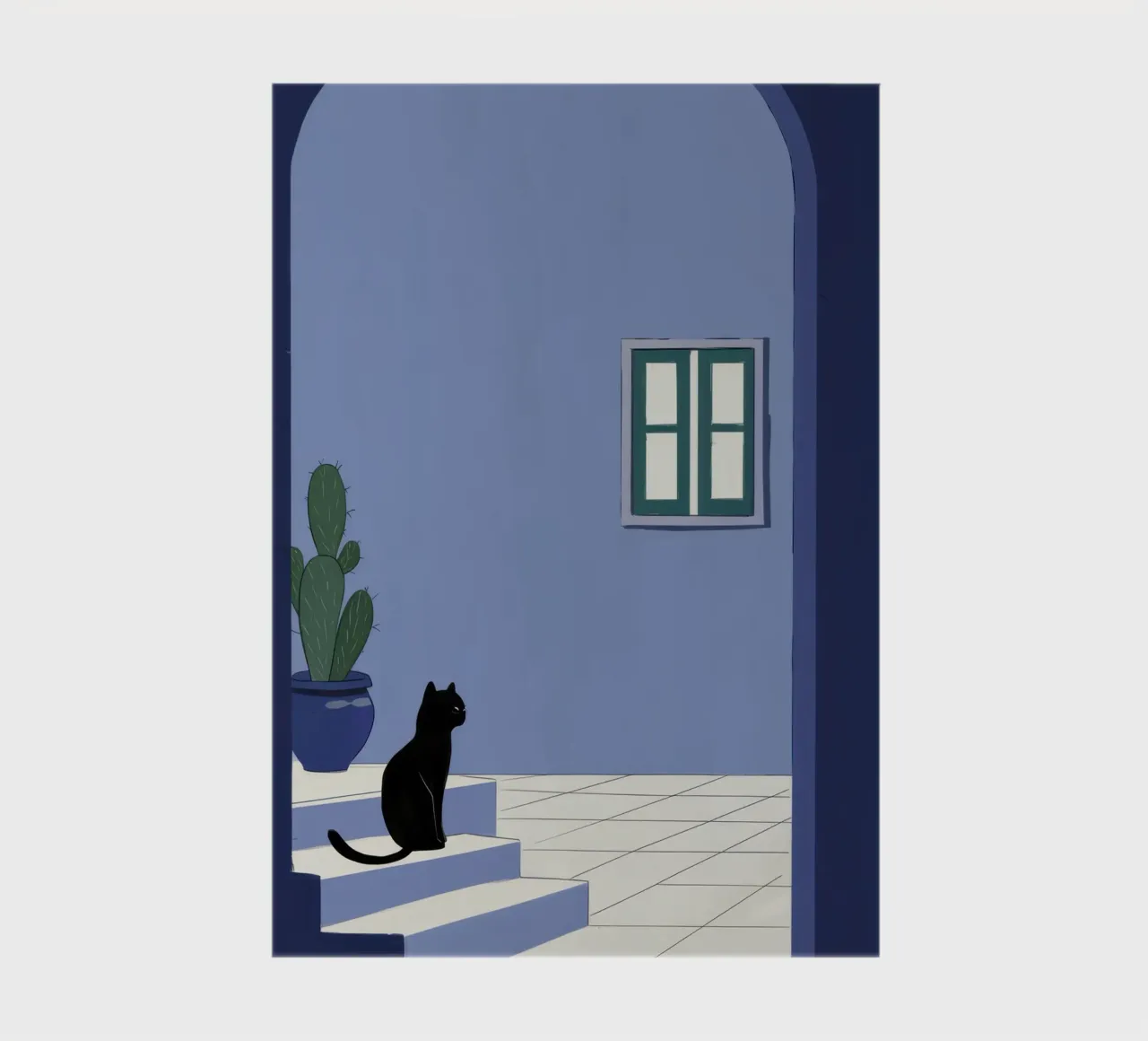 Contemplation d'un chat dans la cour carnet de notes de Flock Reverie