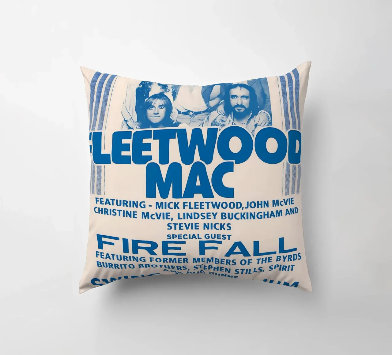 Fleetwood Mac and Fire Fall in San Bernardino California cuscino da DGUnder