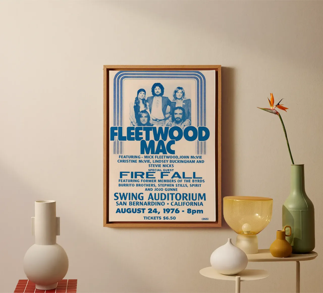 Fleetwood Mac and Fire Fall in San Bernardino California tela con Cornice a cassetta da DGUnder