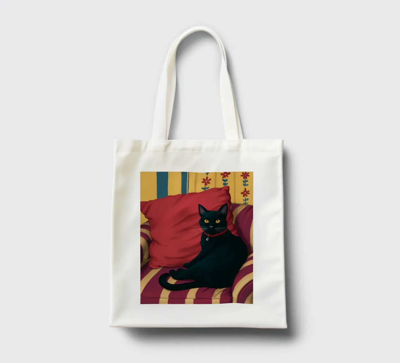 Re felino di velluto borsa in juta da Prism Ritual