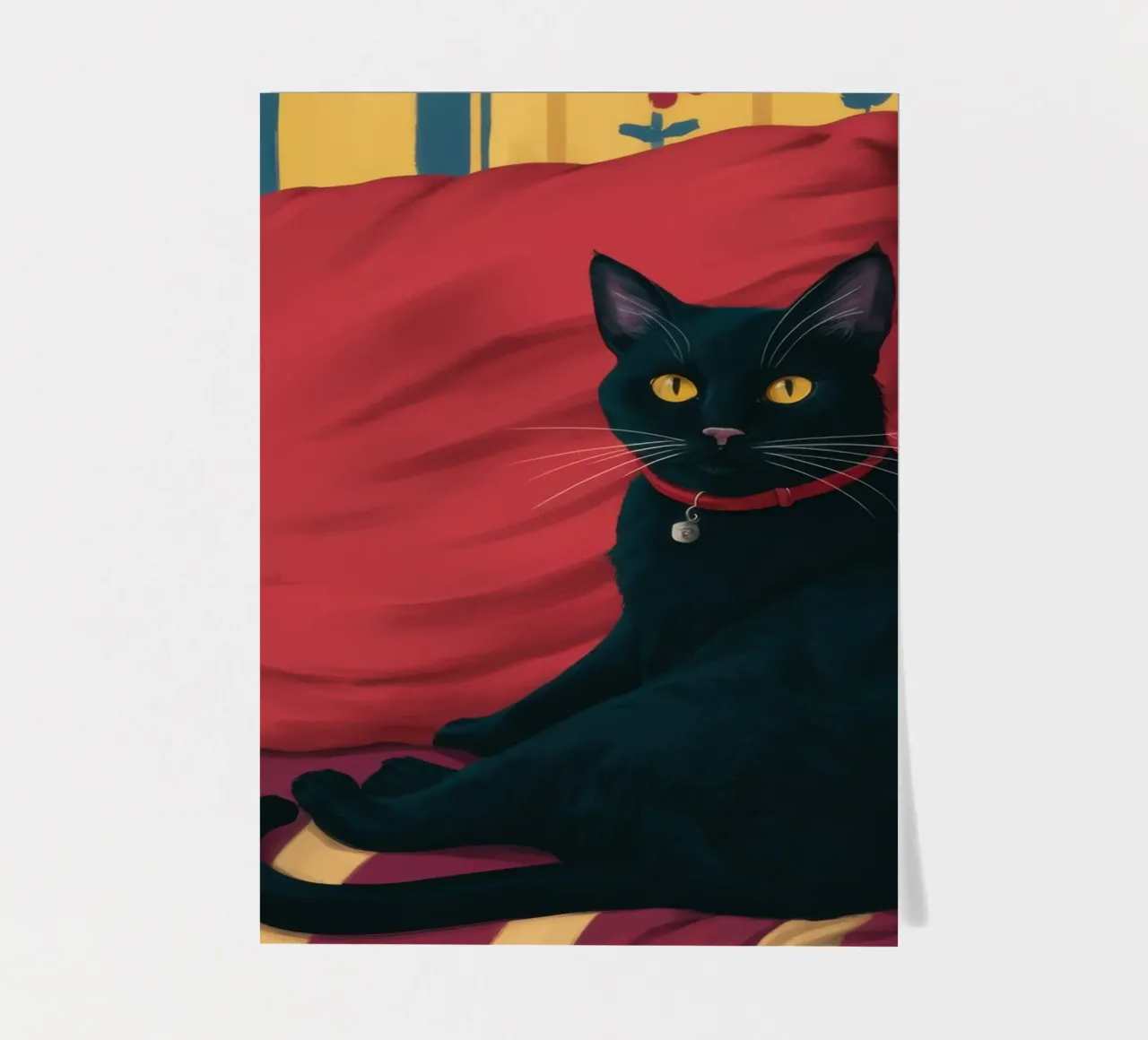 Velvet Feline King sticker sheet by Prism Ritual