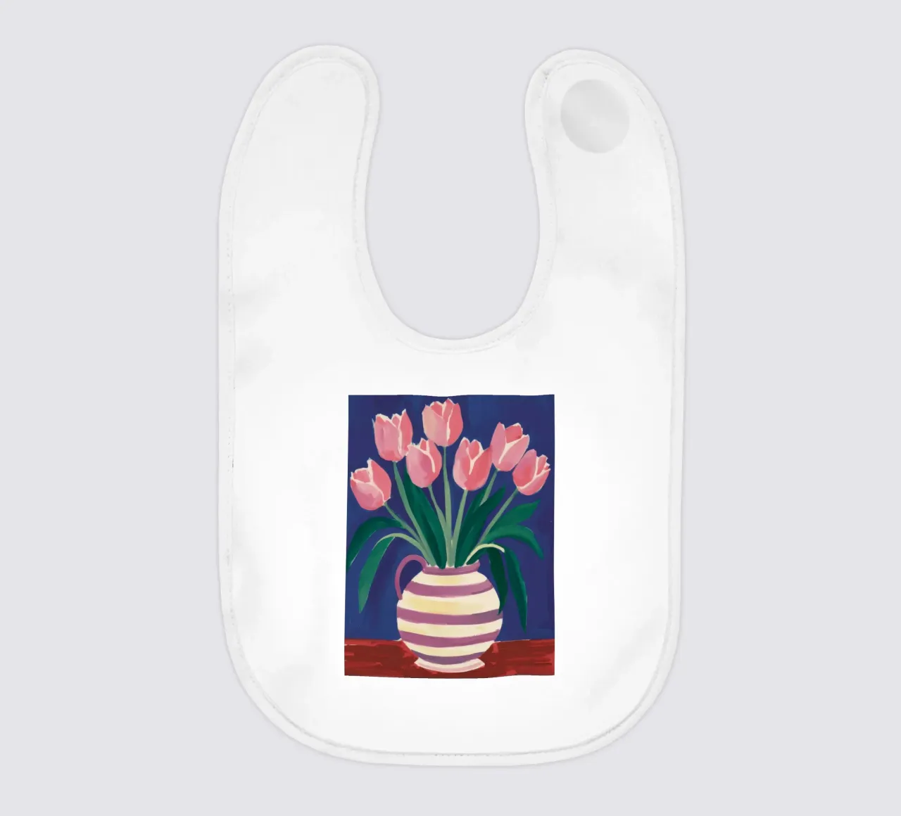 Eleganza dei tulipani a righe bavaglino da Flock Reverie