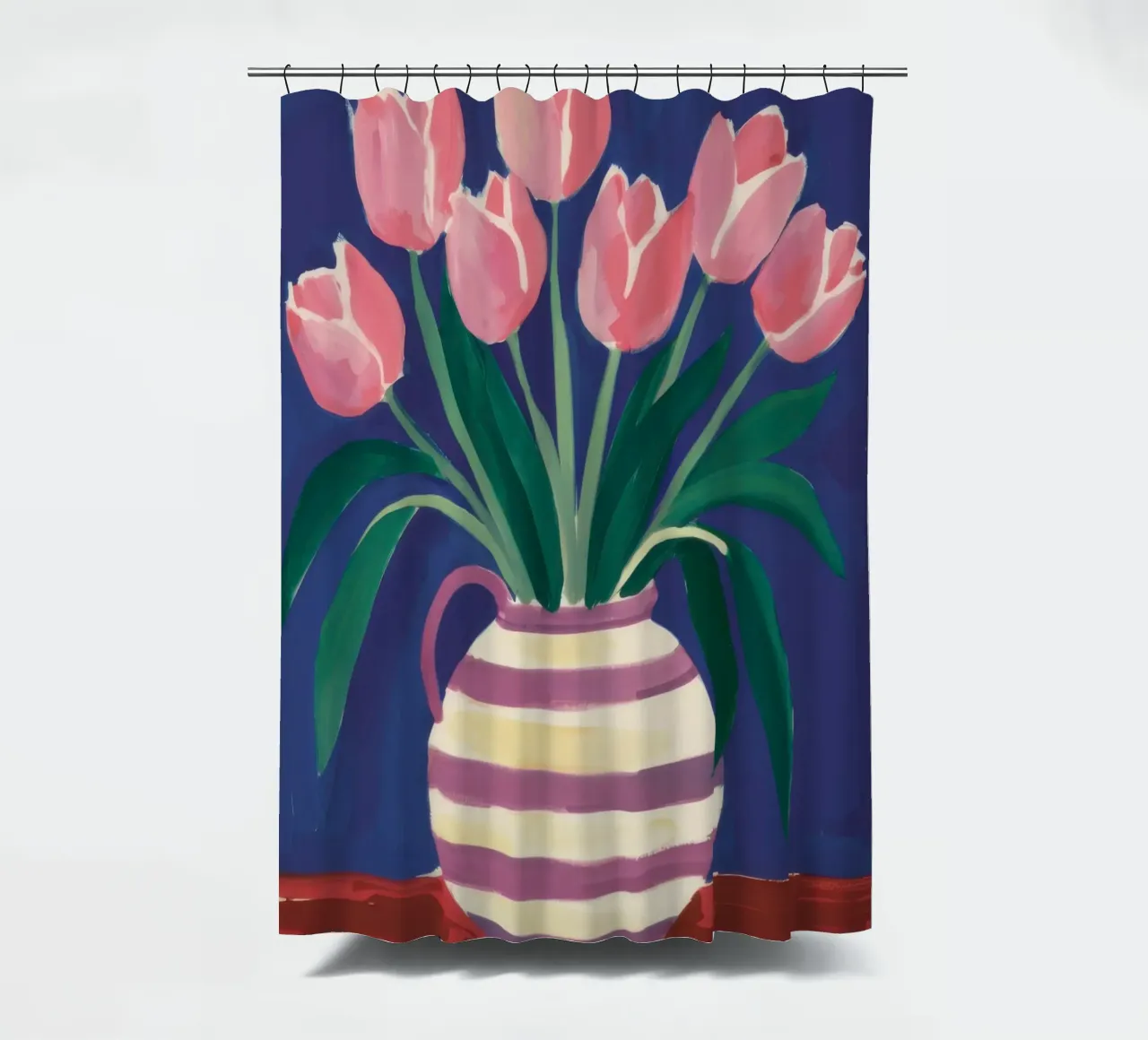 Eleganza dei tulipani a righe tenda da doccia da Flock Reverie