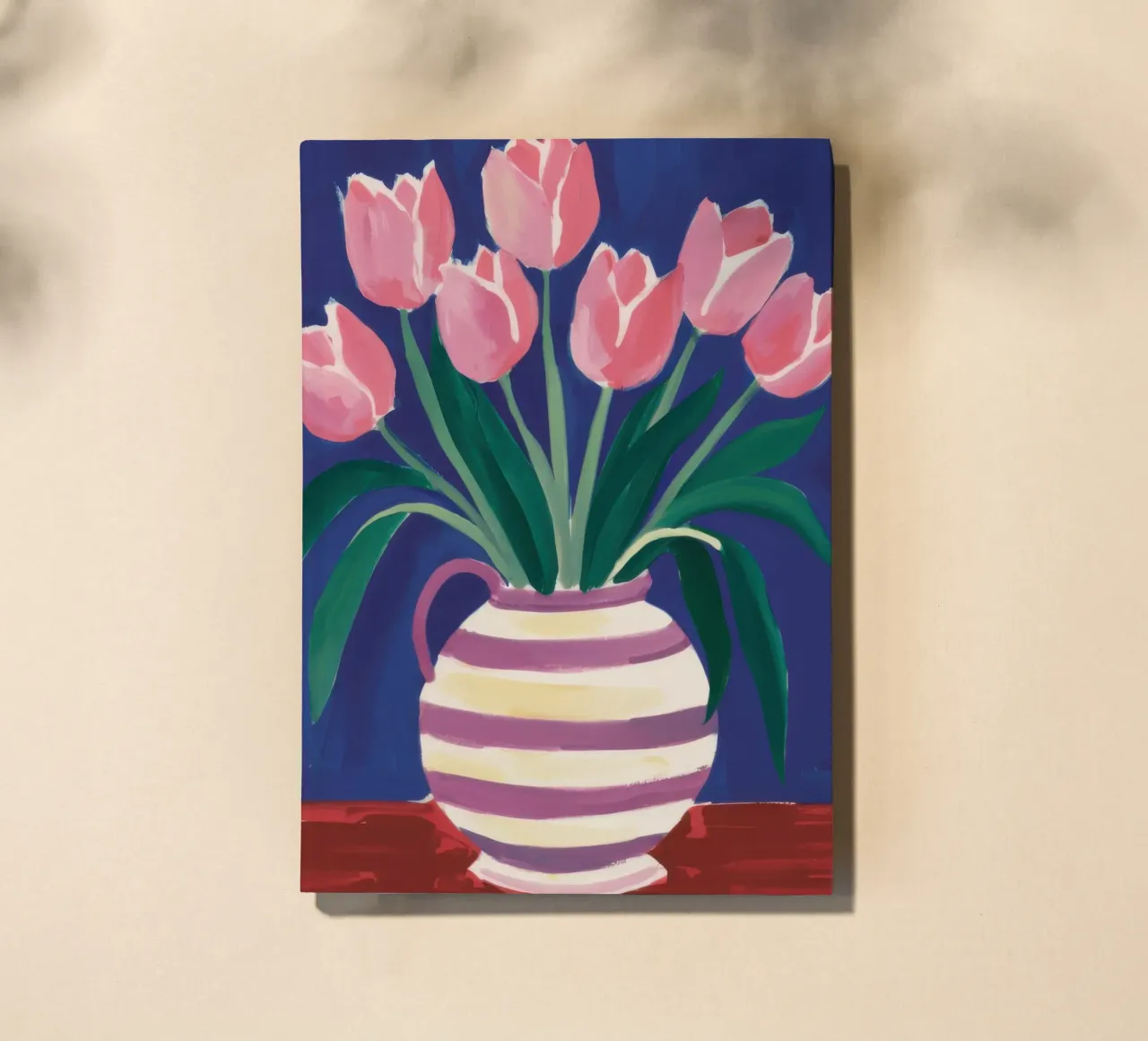 Striped Tulip Elegance notebook by Flock Reverie