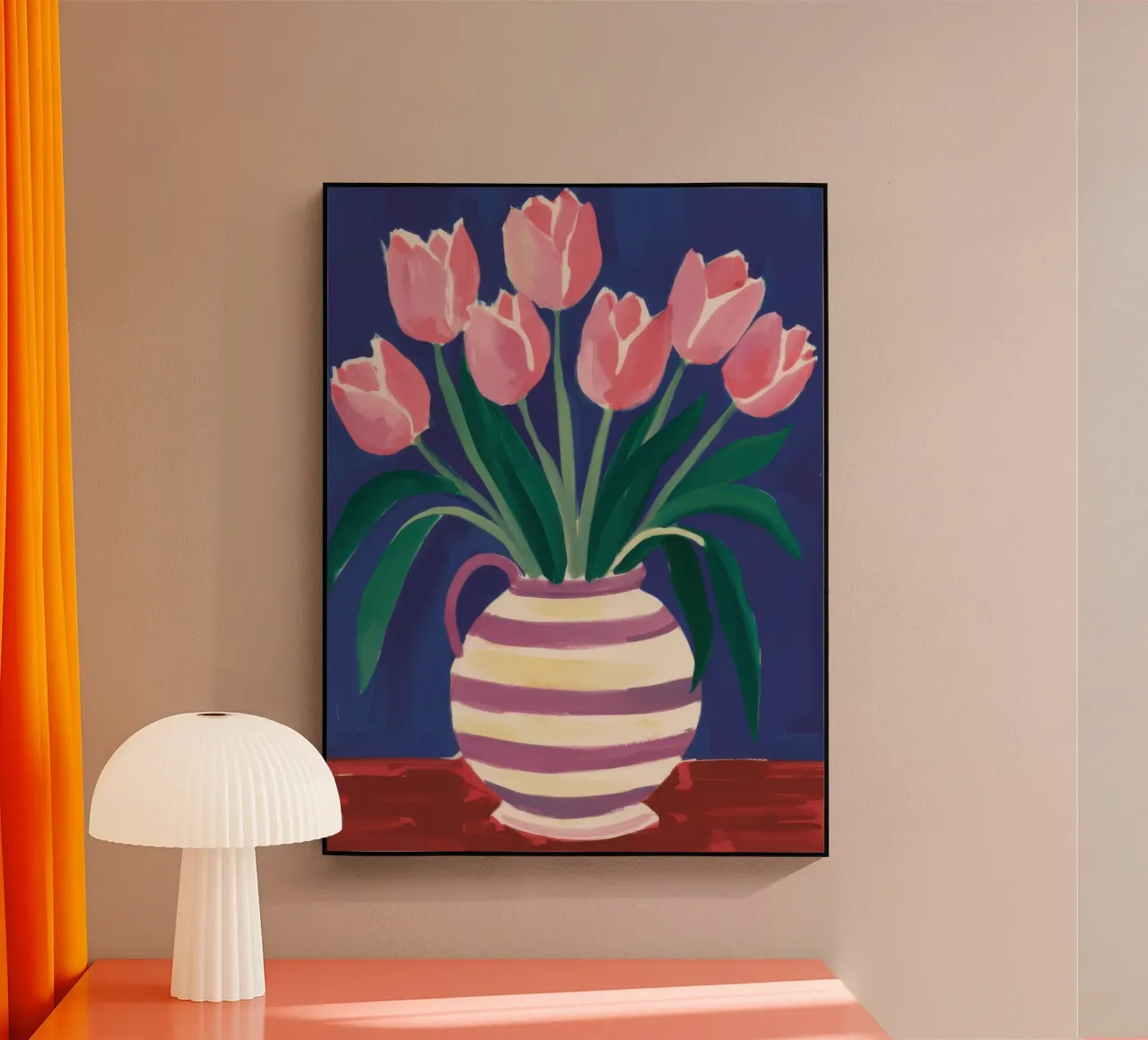 Tulipán a rayas Elegance metacrilato de Flock Reverie