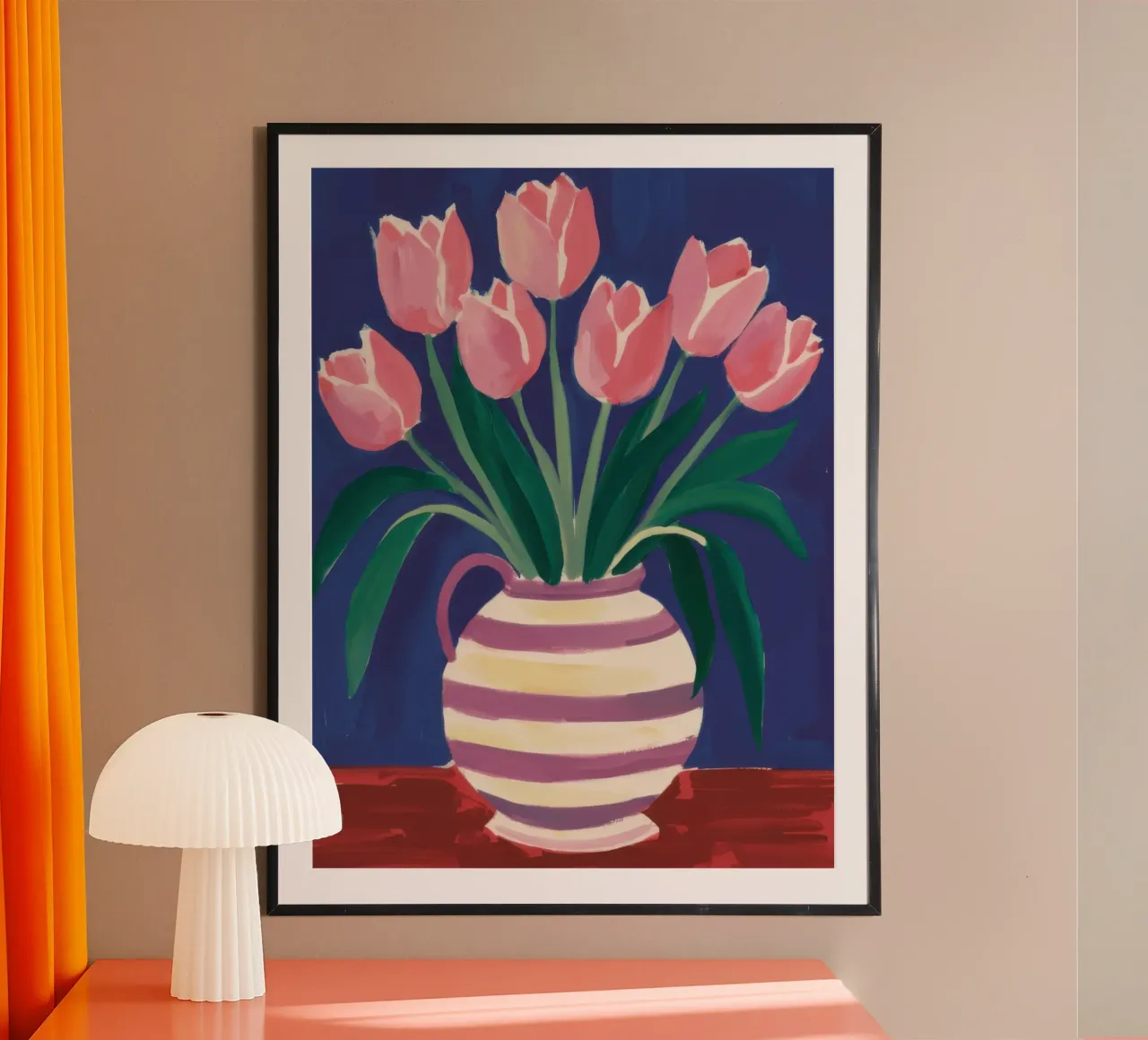 Eleganza dei tulipani a righe carta hahnemühle da Flock Reverie