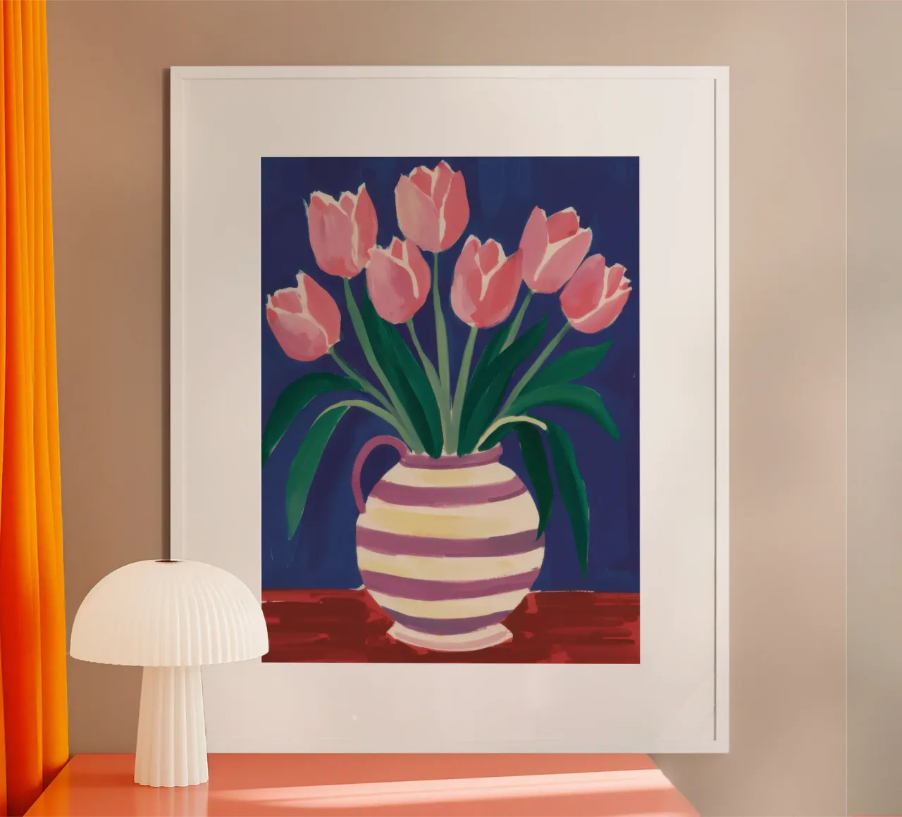 Eleganza dei tulipani a righe carta hahnemühle da Flock Reverie