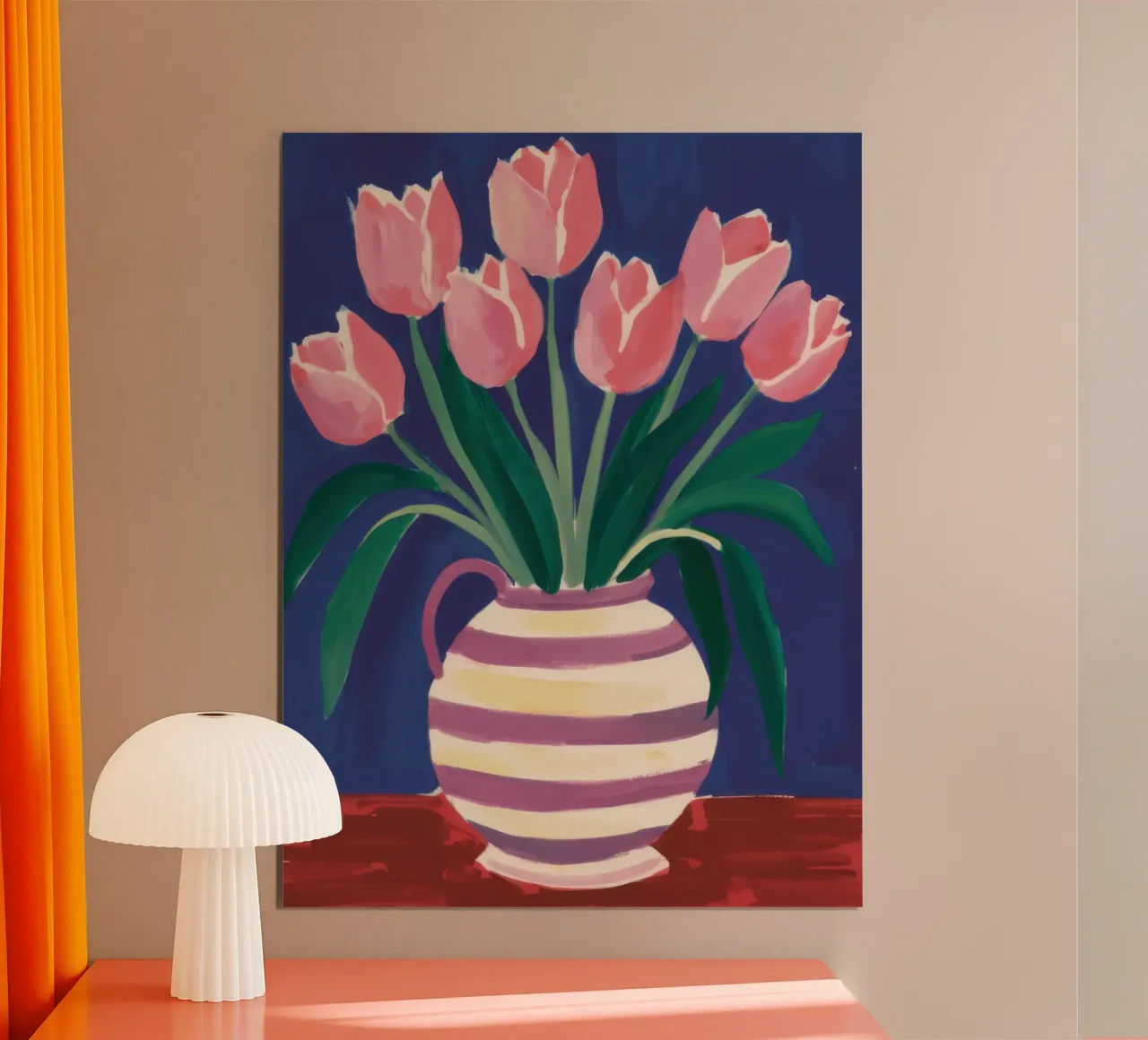 Eleganza dei tulipani a righe carta hahnemühle da Flock Reverie