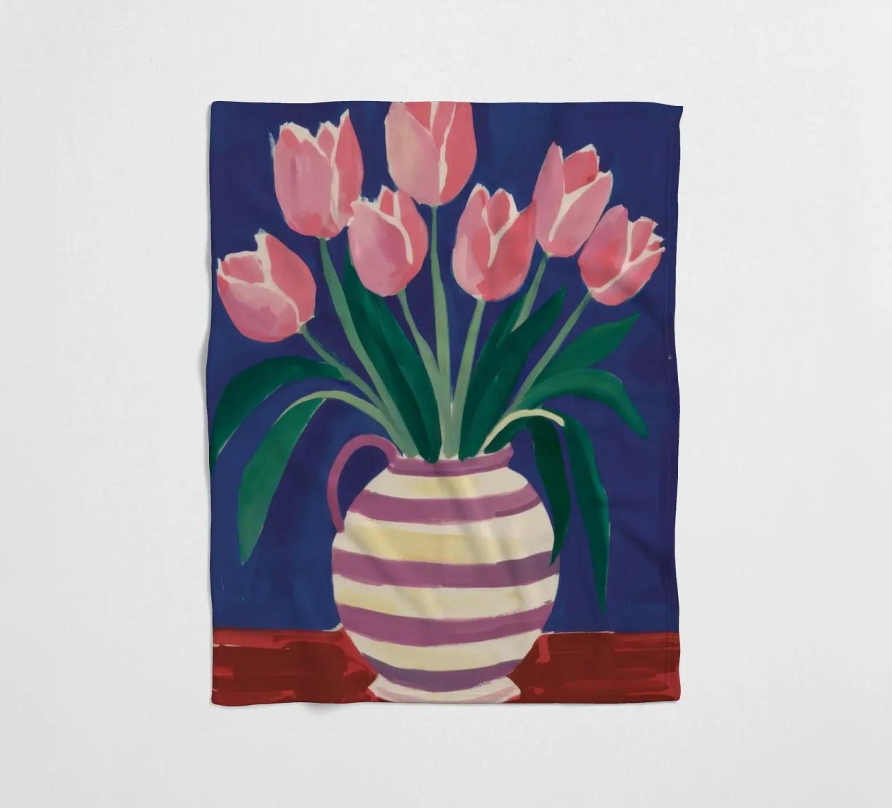Eleganza dei tulipani a righe coperta in pile da Flock Reverie