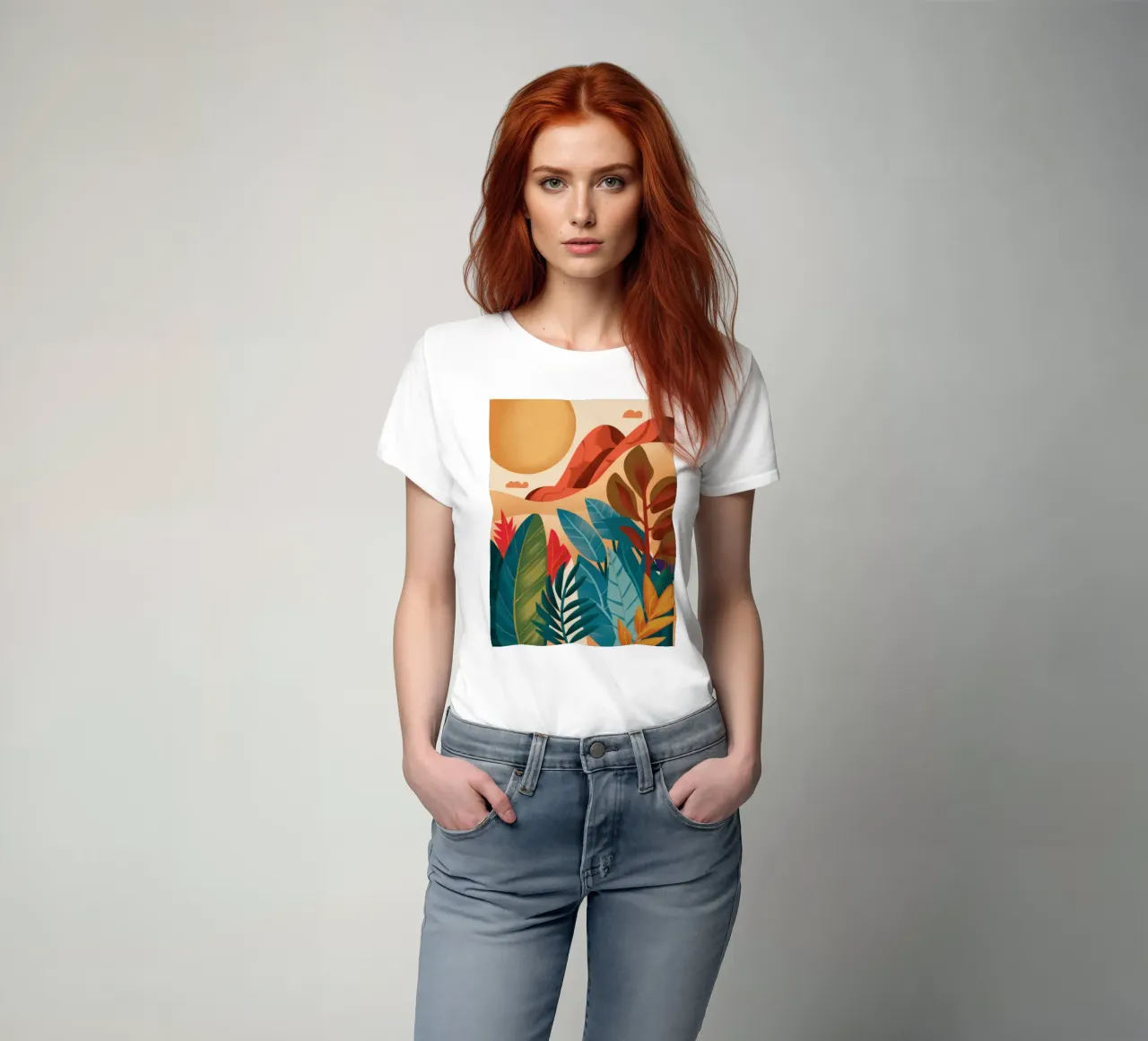 Orizzonte astratto ocra t-shirt da Prism Ritual