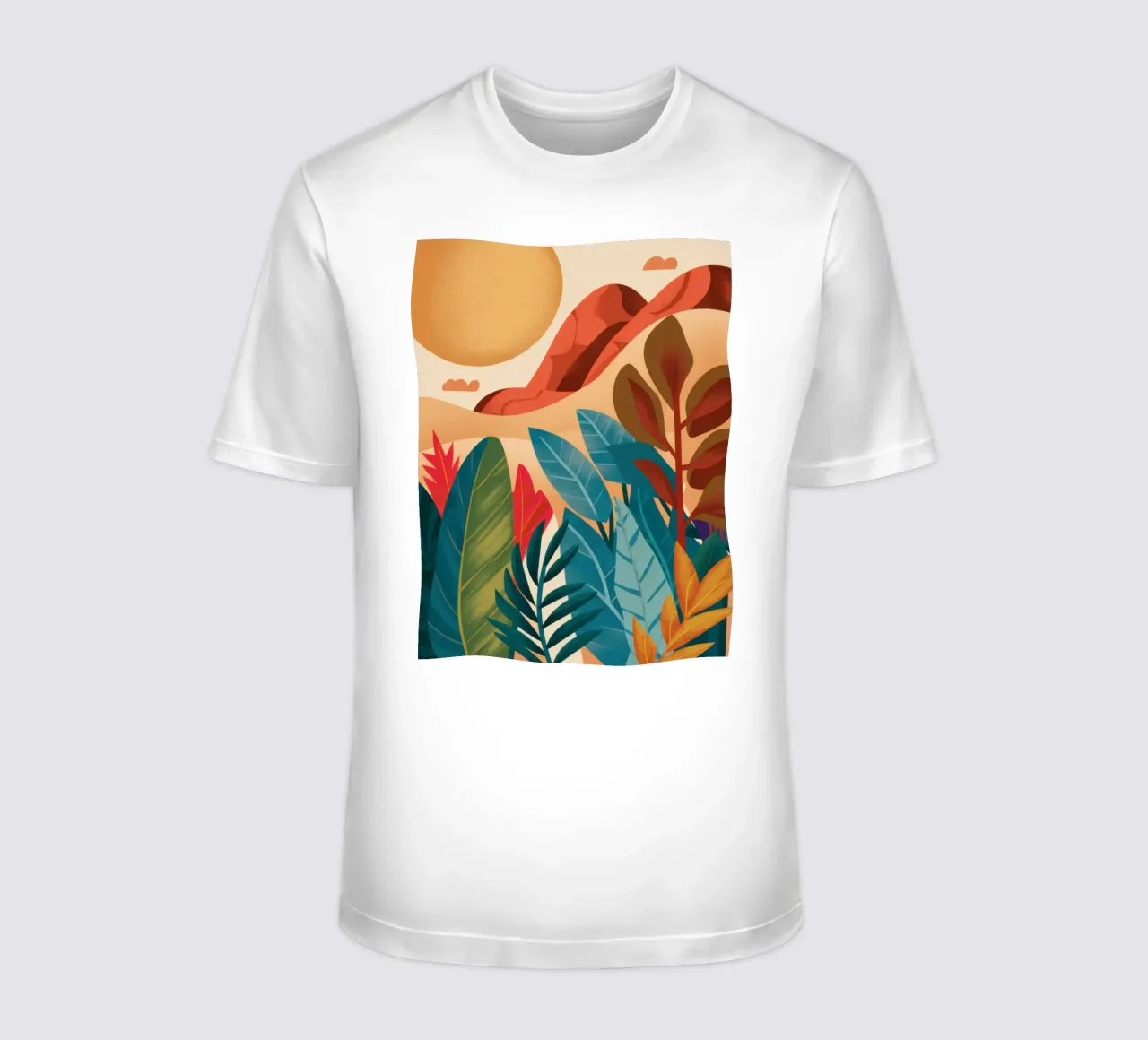 Orizzonte astratto ocra t-shirt da Prism Ritual