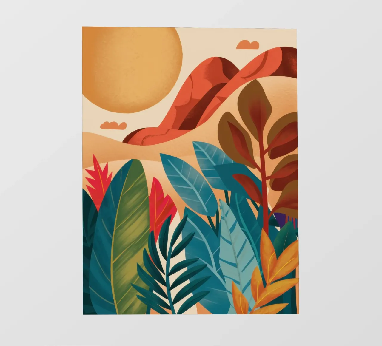 Ochre Abstract Horizon photo wallpaper by Prism Ritual
