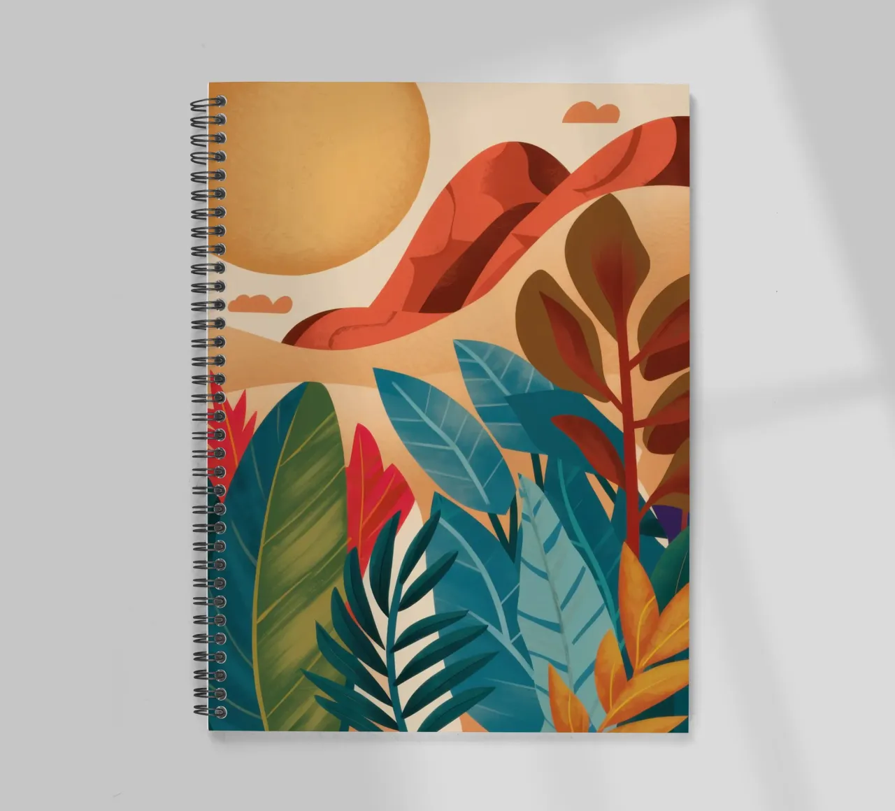 Ochre Abstract Horizon spiral notebook by Prism Ritual