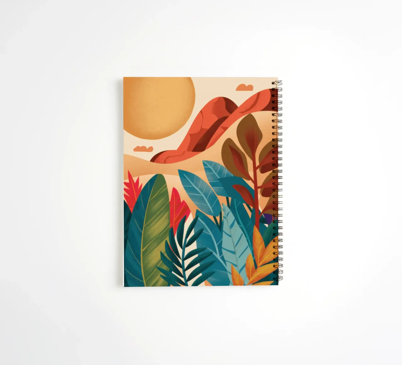 Ochre Abstract Horizon spiral notebook by Prism Ritual