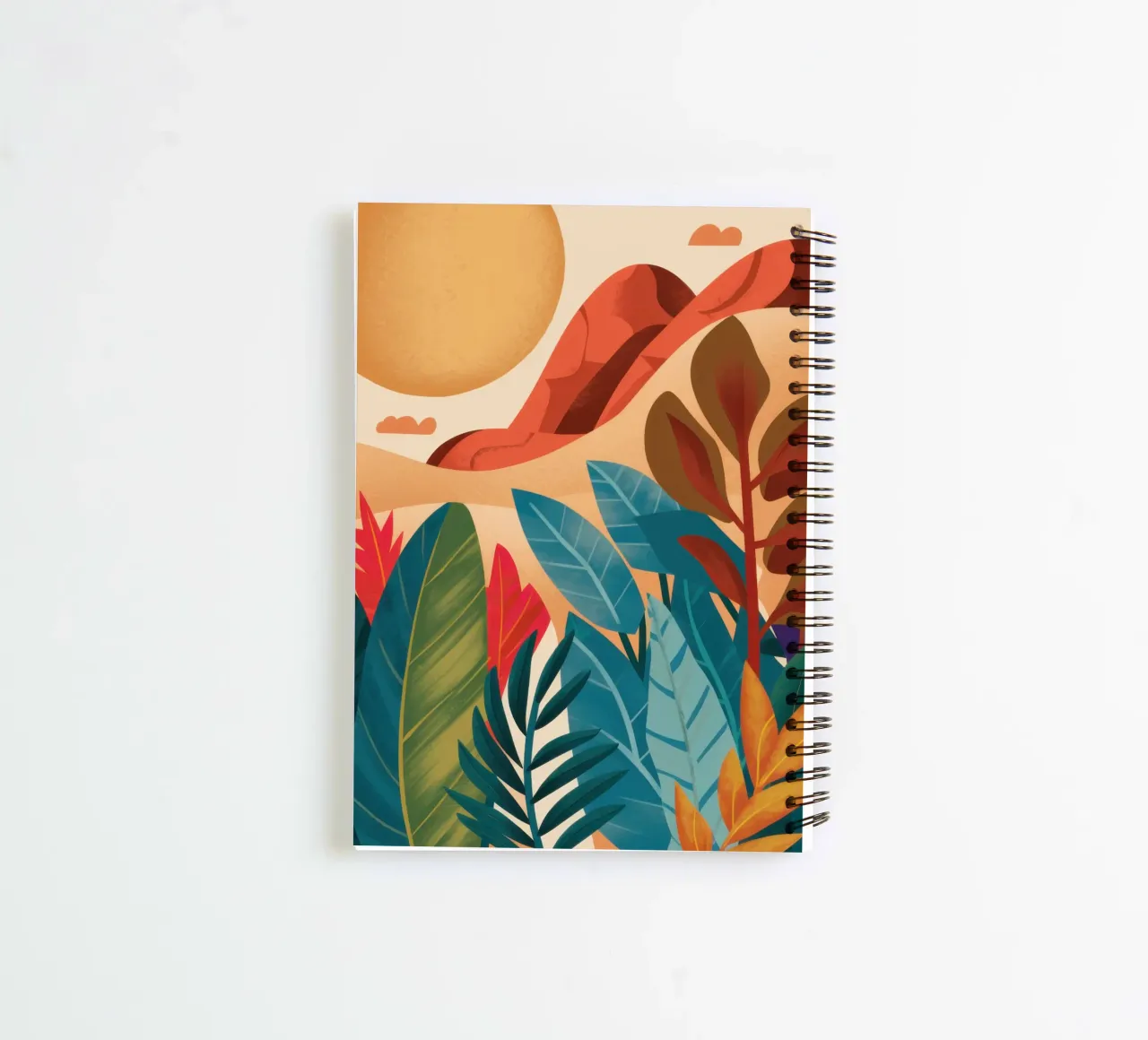 Ochre Abstract Horizon spiral notebook by Prism Ritual