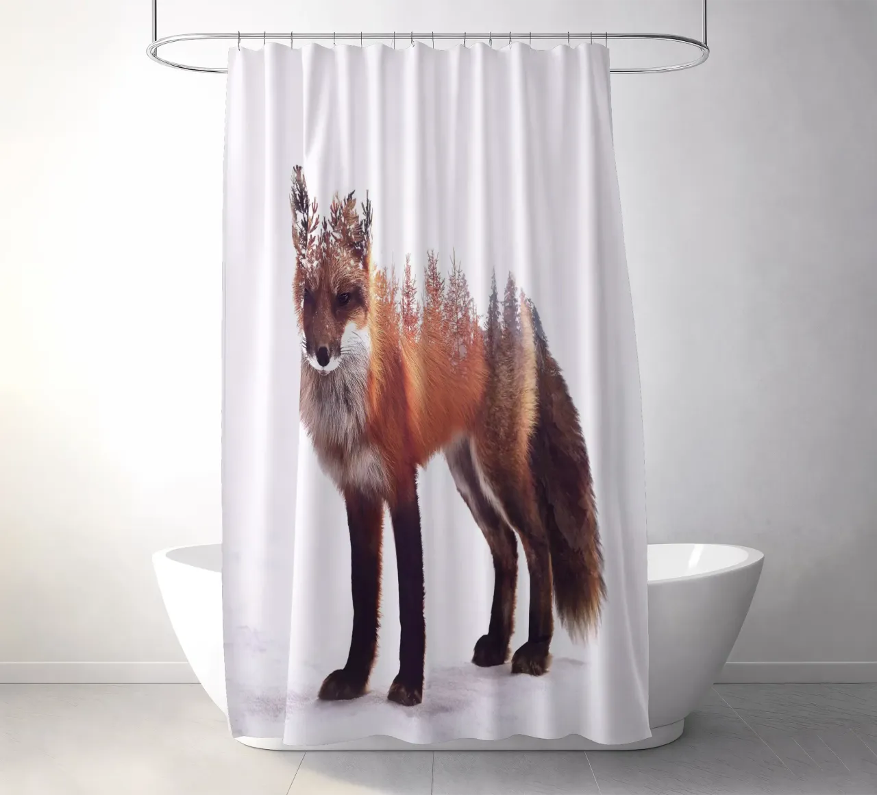 Winter Fox tenda da doccia da pegessert
