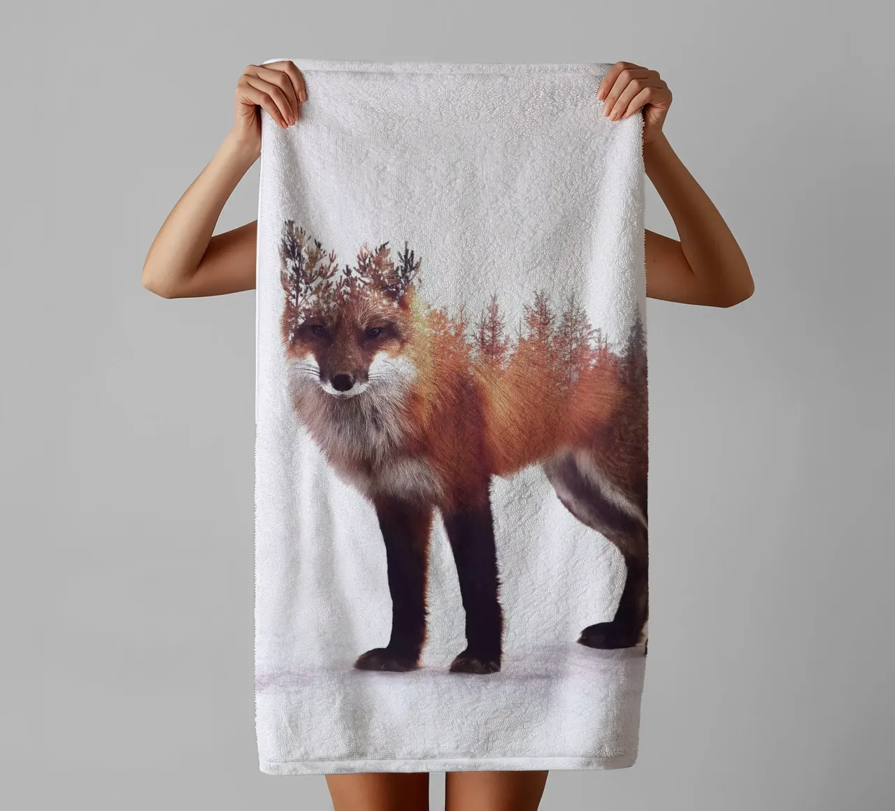 Winter Fox asciugamano da bagno da pegessert