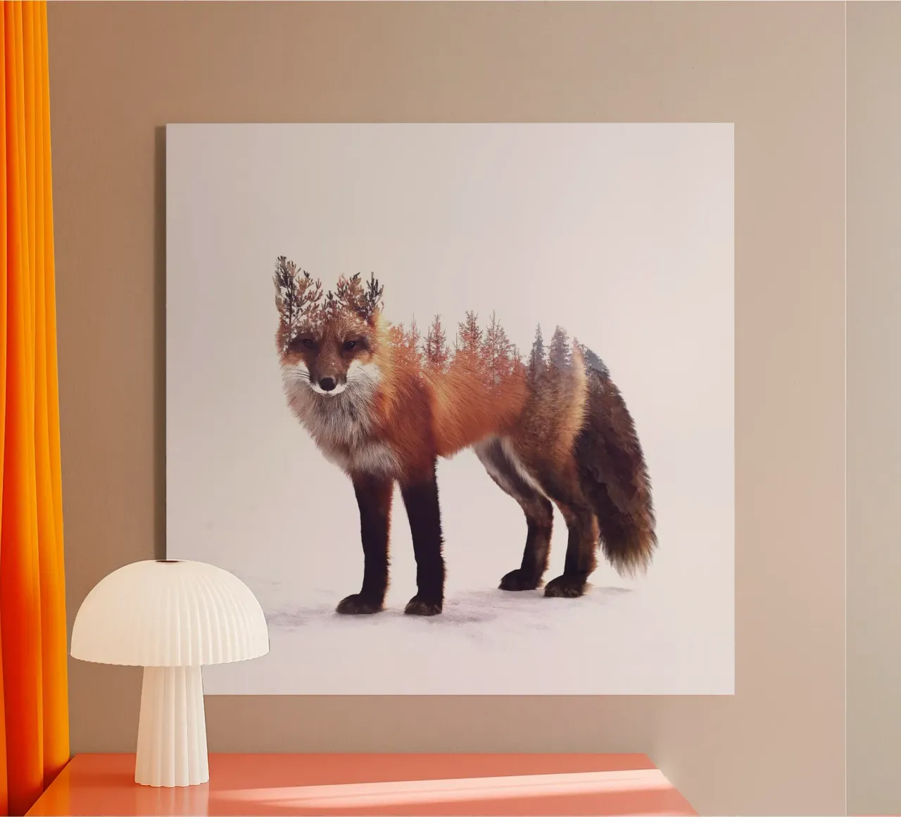 Winter Fox plexiglass da pegessert