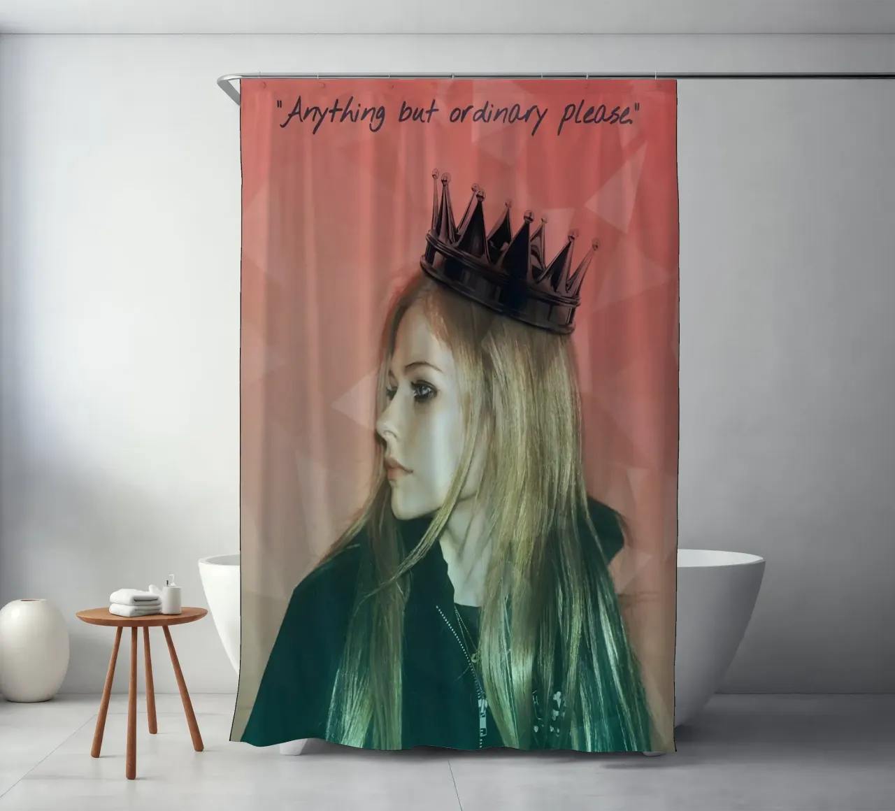 Avril Lavigne shower curtain by Musadad Shop