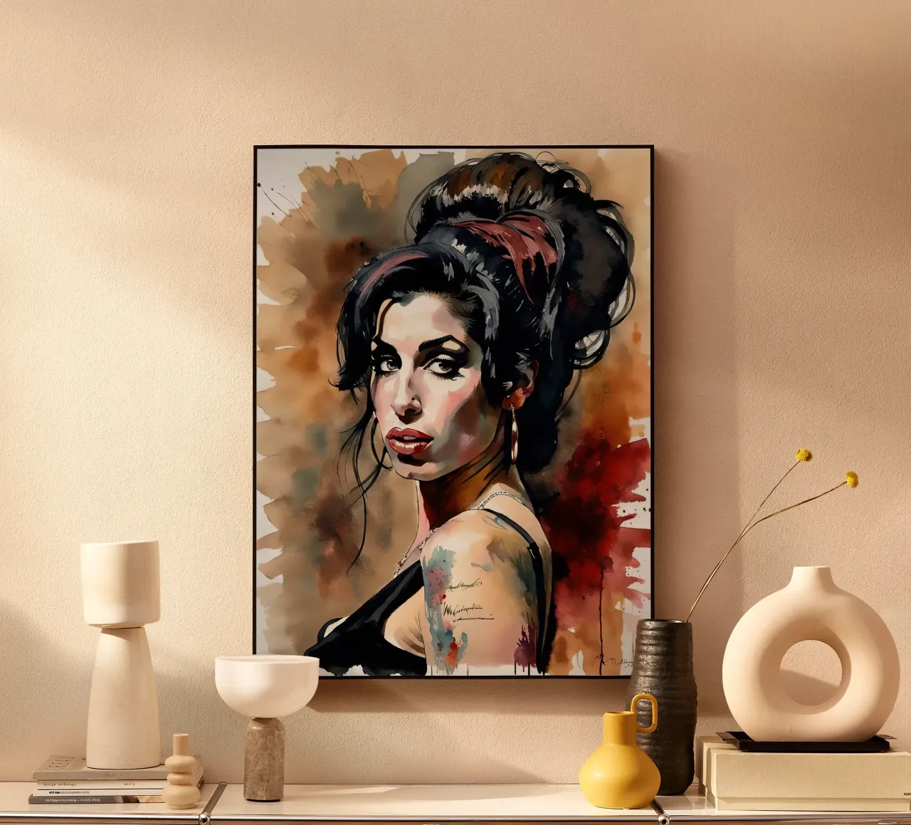 Amy Winehouse Painting pannello forex da Musadad Shop