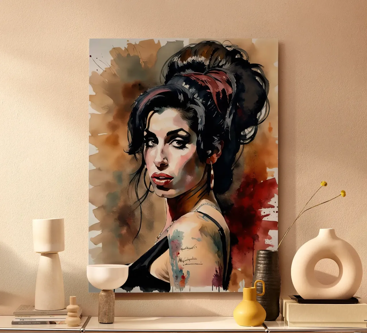 Amy Winehouse Painting pannello forex da Musadad Shop