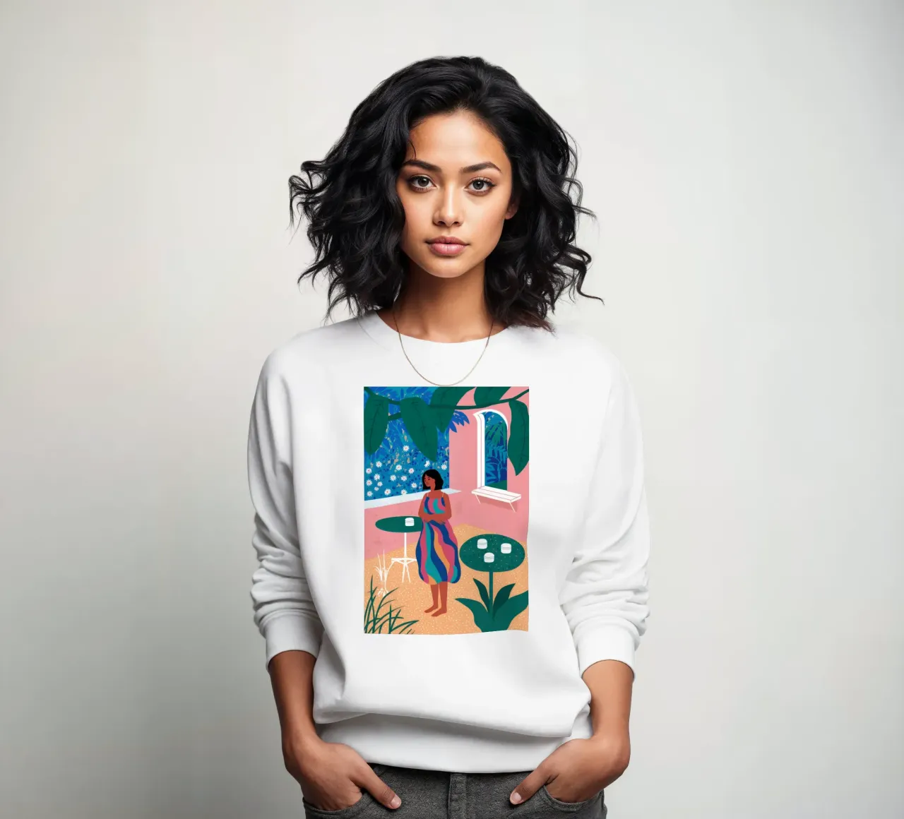 Balcone con funghi verdeggianti felpa da Prism Ritual