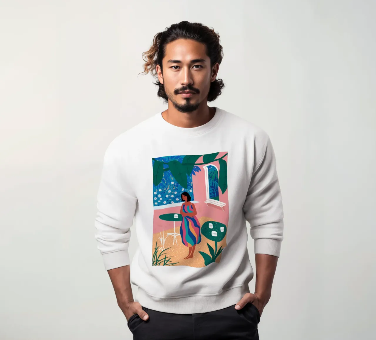 Balcone con funghi verdeggianti felpa da Prism Ritual