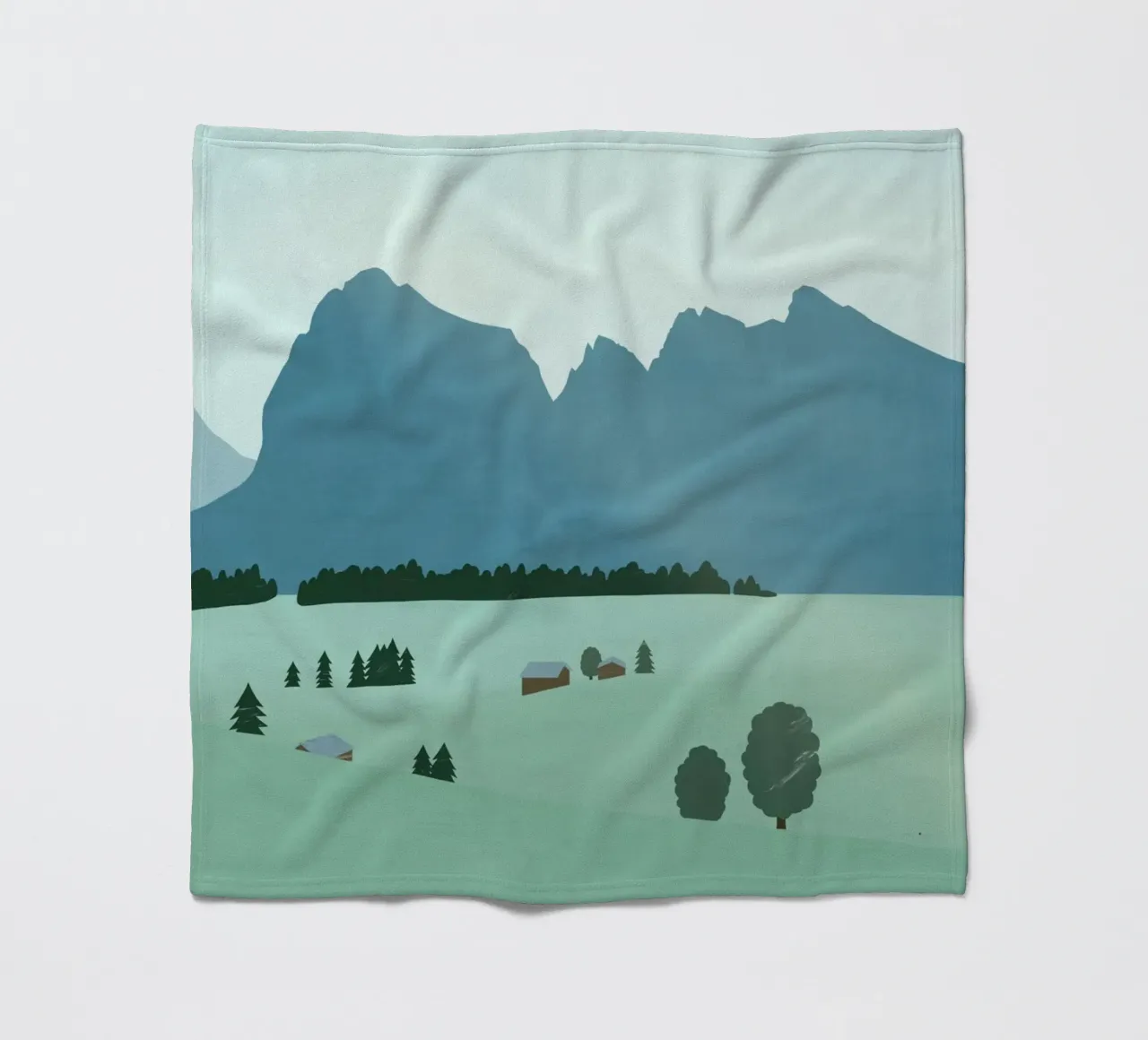 Dolomiten fleece blanket by Katinka Reinke