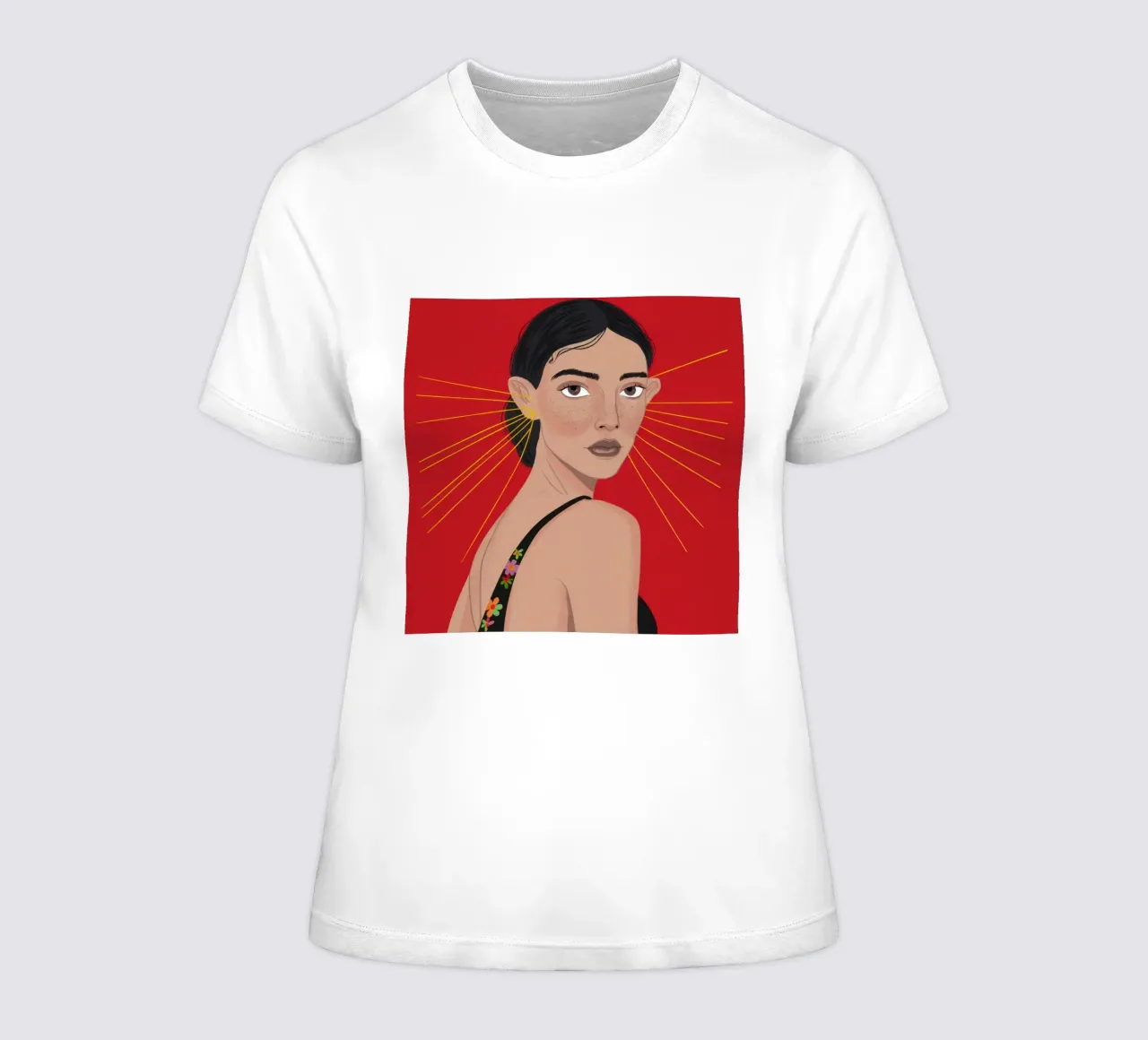 Intensité du regard rayonnant t-shirt ajusté pour femmes de Veil Maya