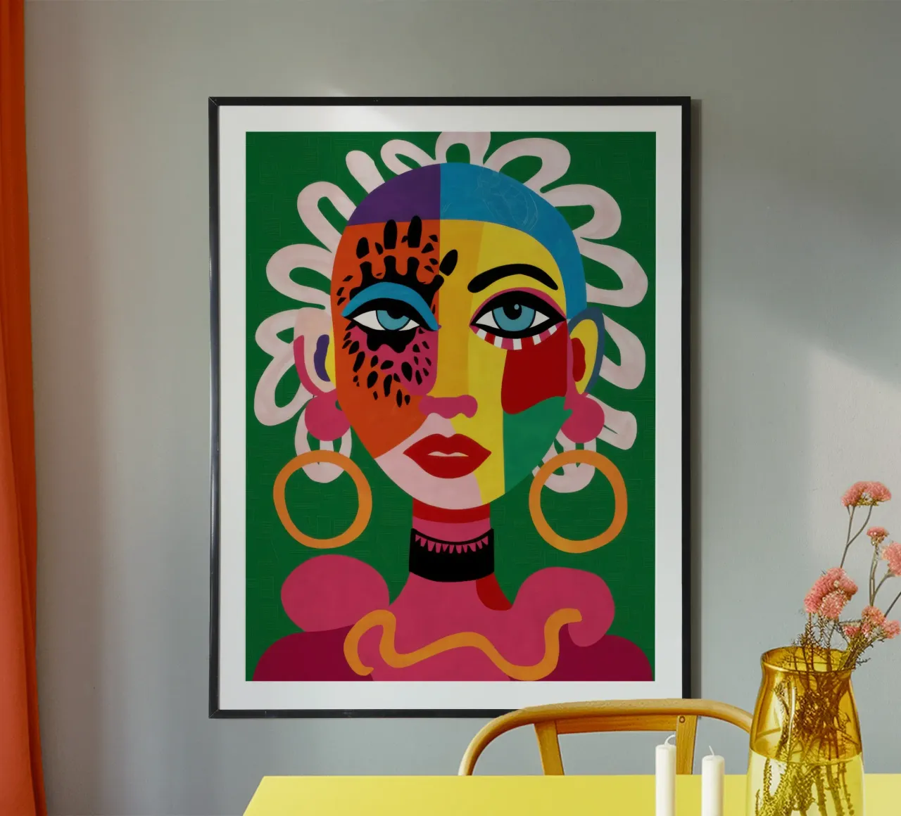 Volto cubista della Pop Art poster da Flock Reverie