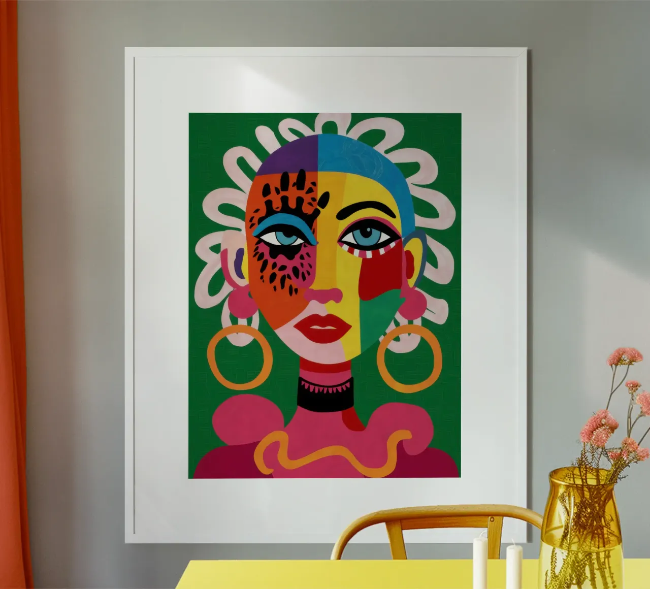 Volto cubista della Pop Art poster da Flock Reverie