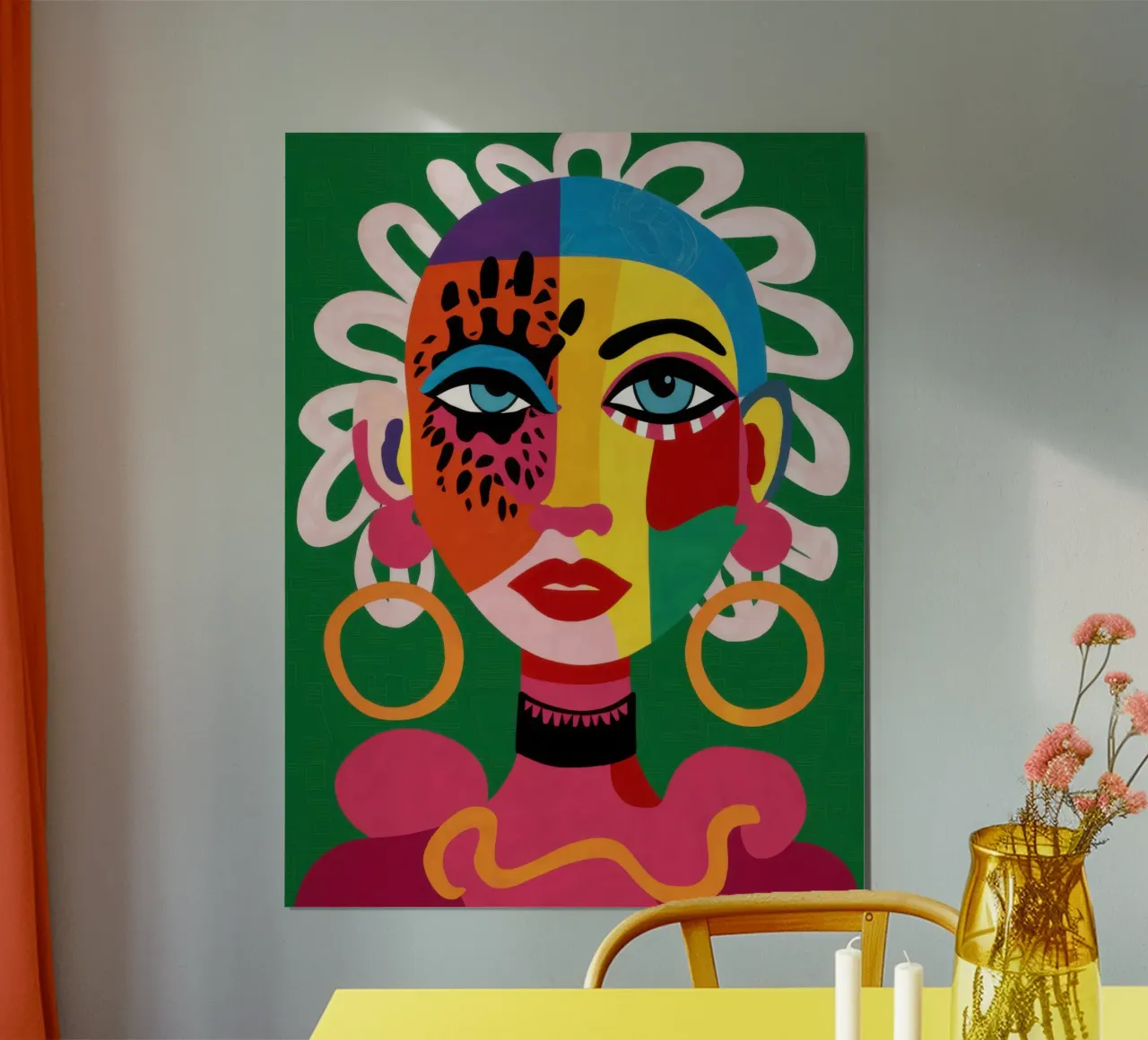 Volto cubista della Pop Art poster da Flock Reverie