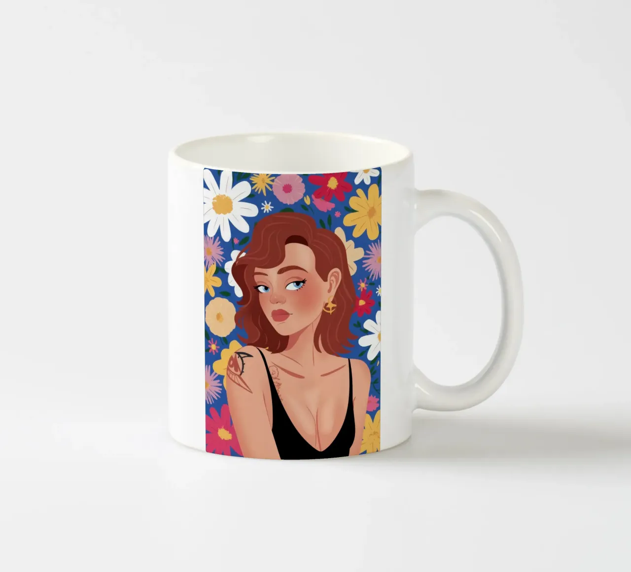 Sguardo margheritino tatuato tazza in ceramica da Prism Ritual