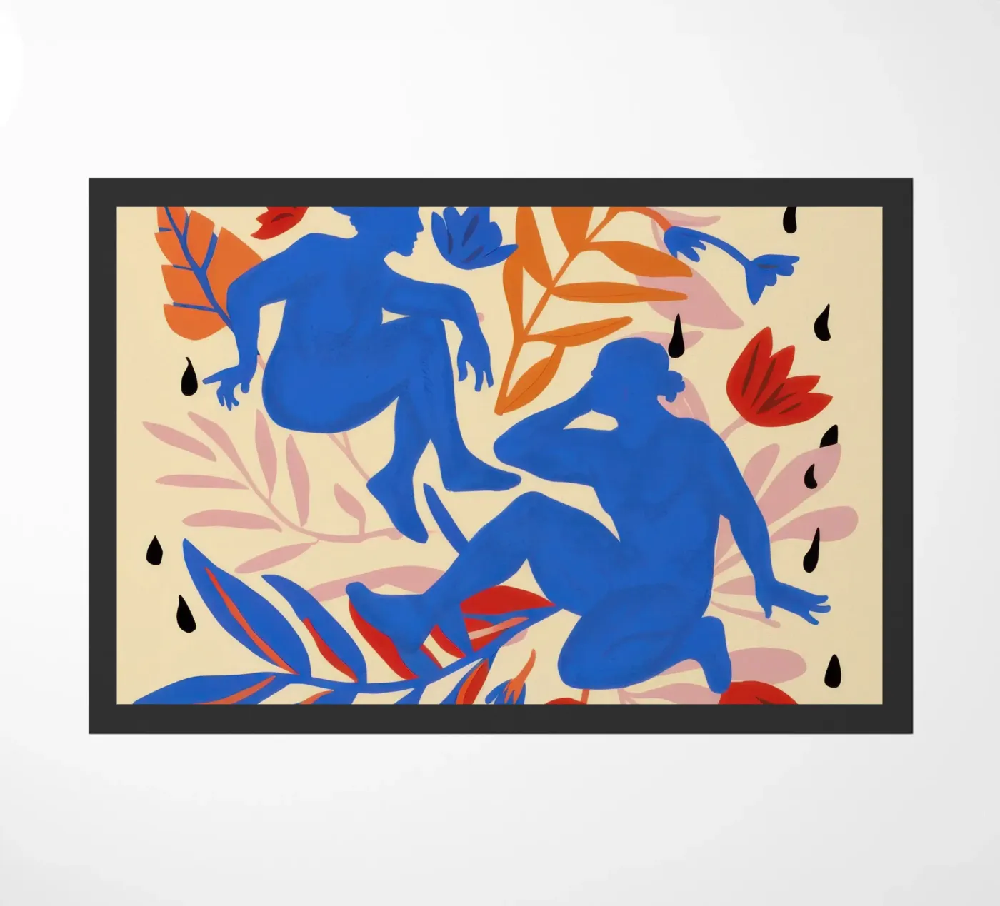 Cerulean Forms Dance doormat by Veil Maya