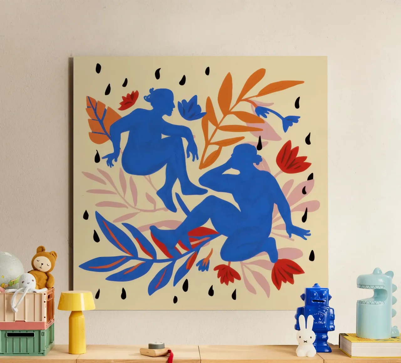 Forme di danza cerulee alluminio dibond da Veil Maya