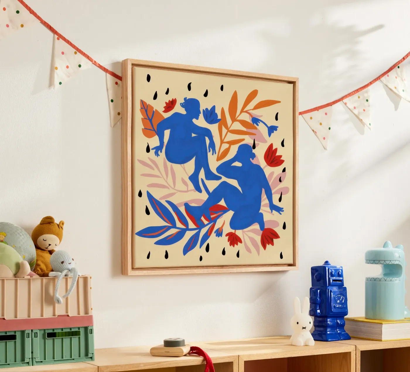 Cerulean Forms Dance canvas by Veil Maya