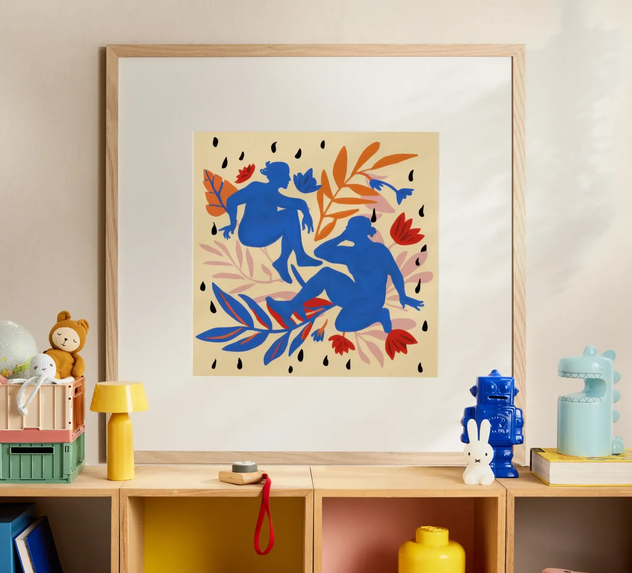 Cerulean Forms Dance poster by Veil Maya