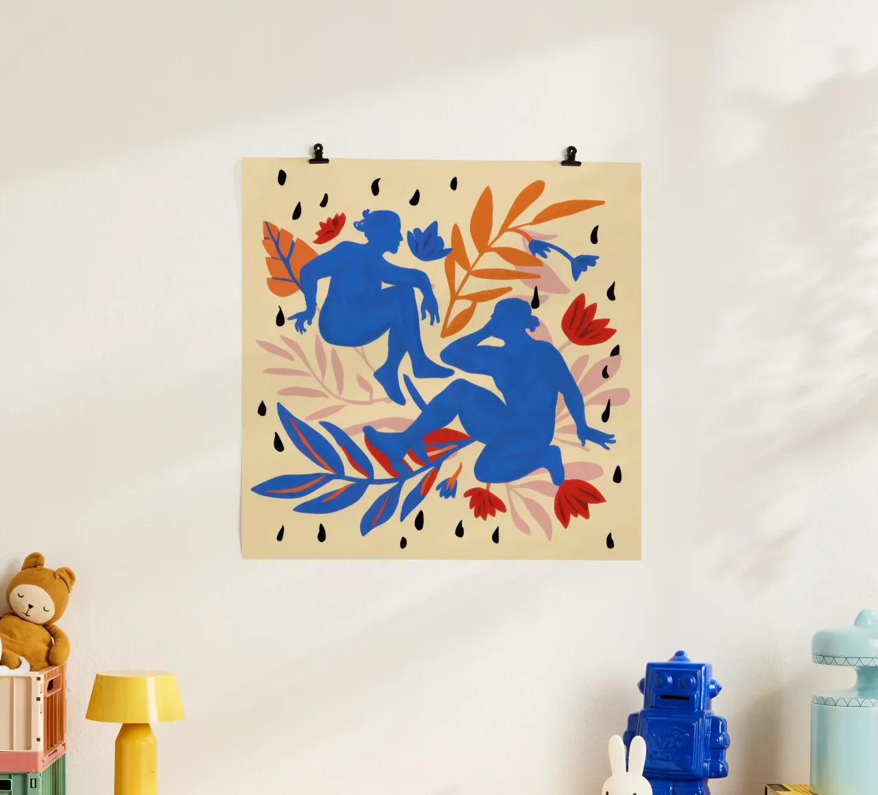 Cerulean Forms Dance poster by Veil Maya