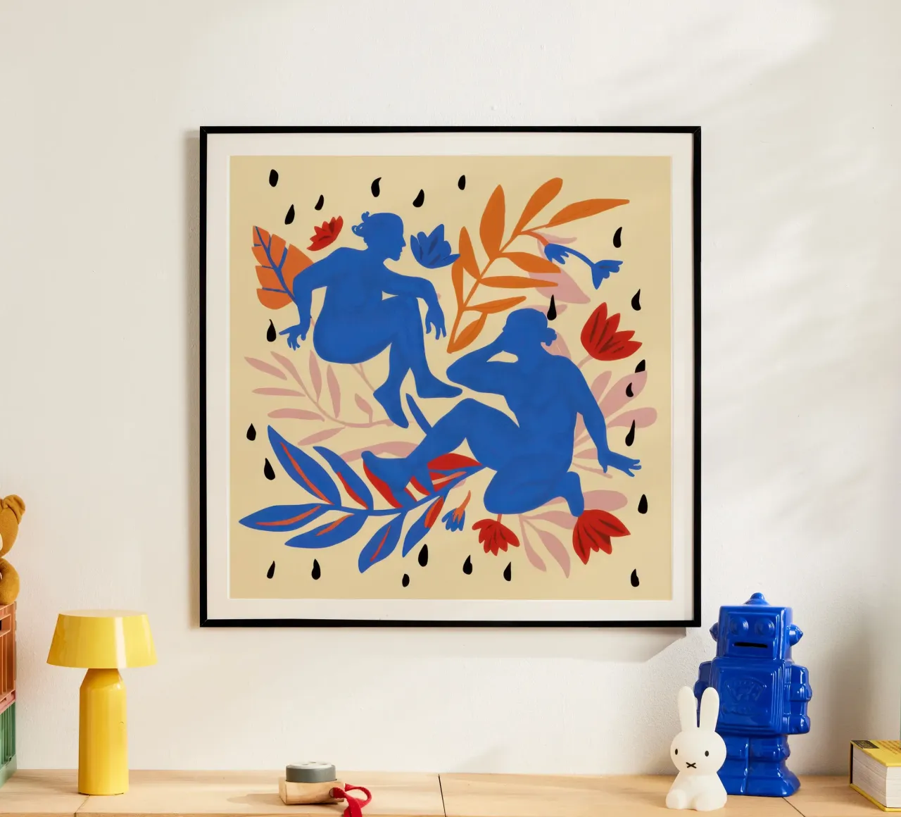 Cerulean Forms Dance poster by Veil Maya