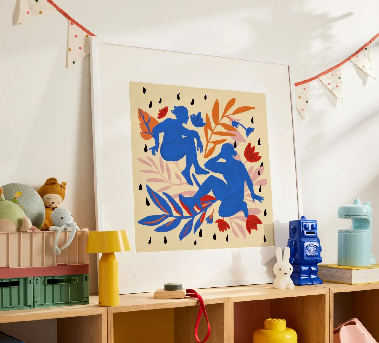 Cerulean Forms Dance poster by Veil Maya