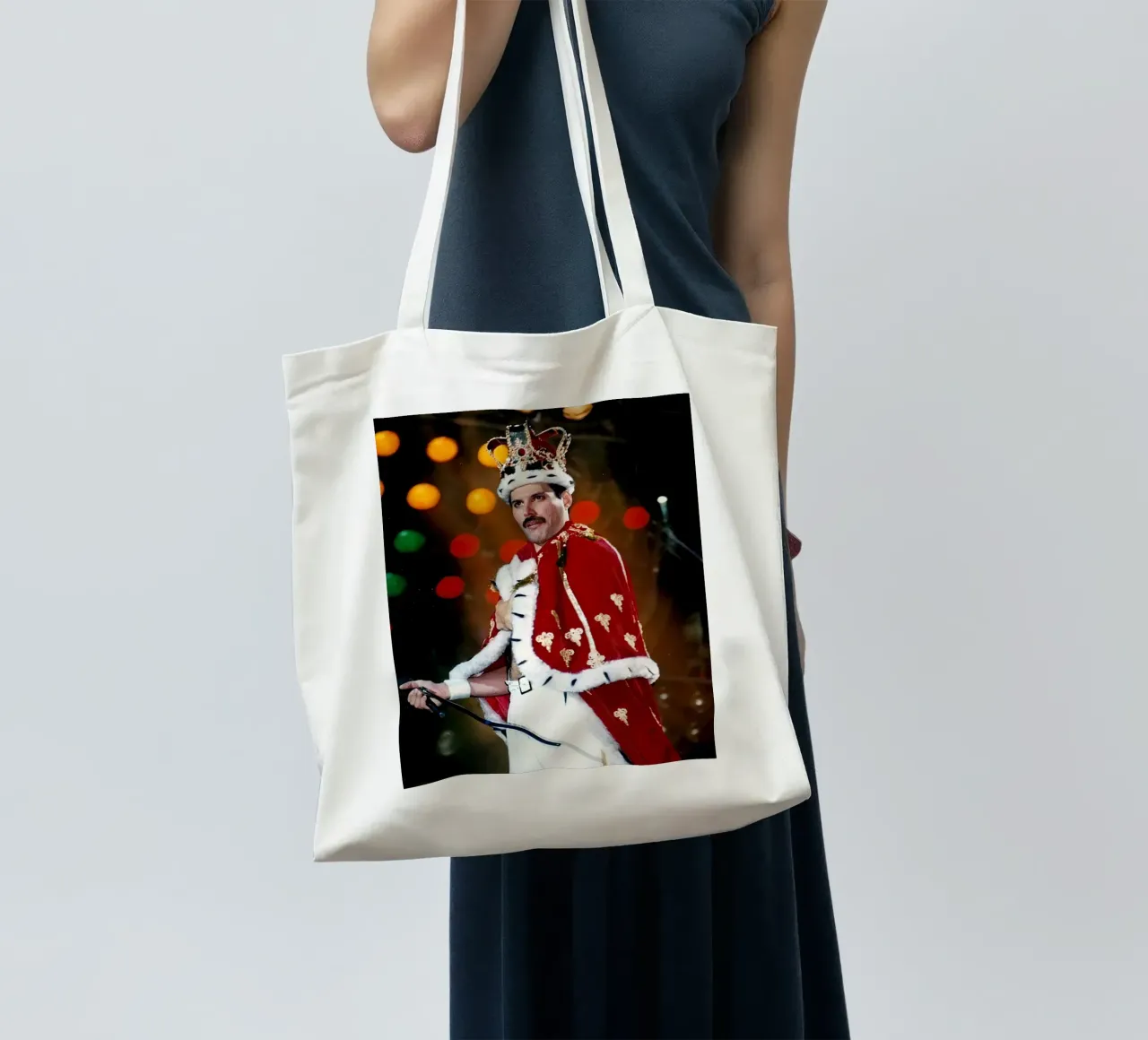 Freddie Mercury Queen borsa in juta da Musadad Shop