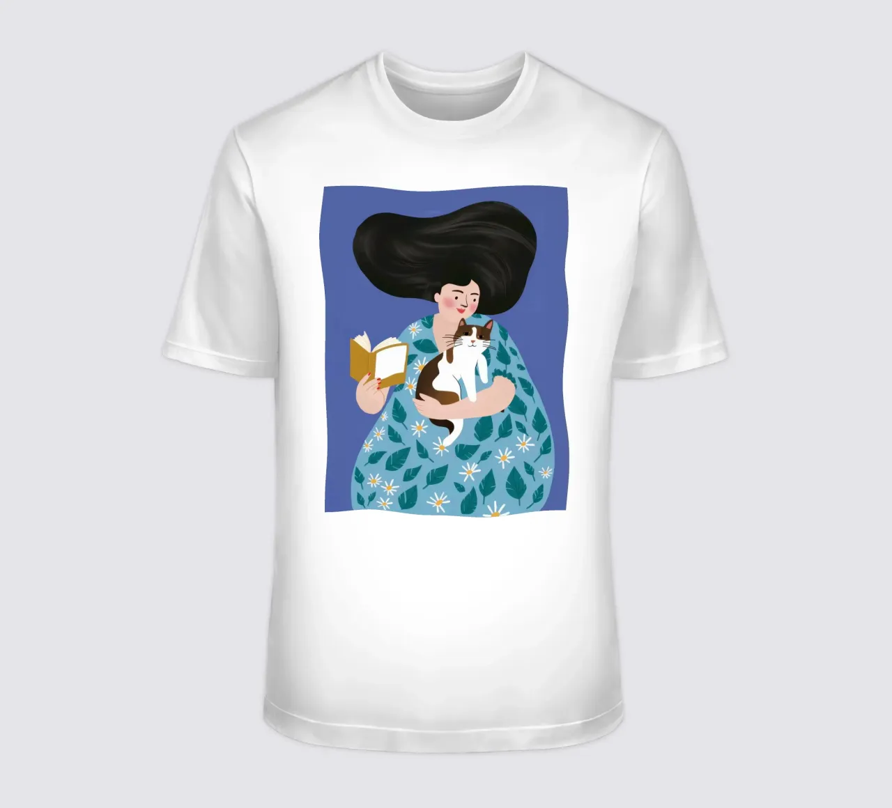 Sonno floreale felino t-shirt da Prism Ritual