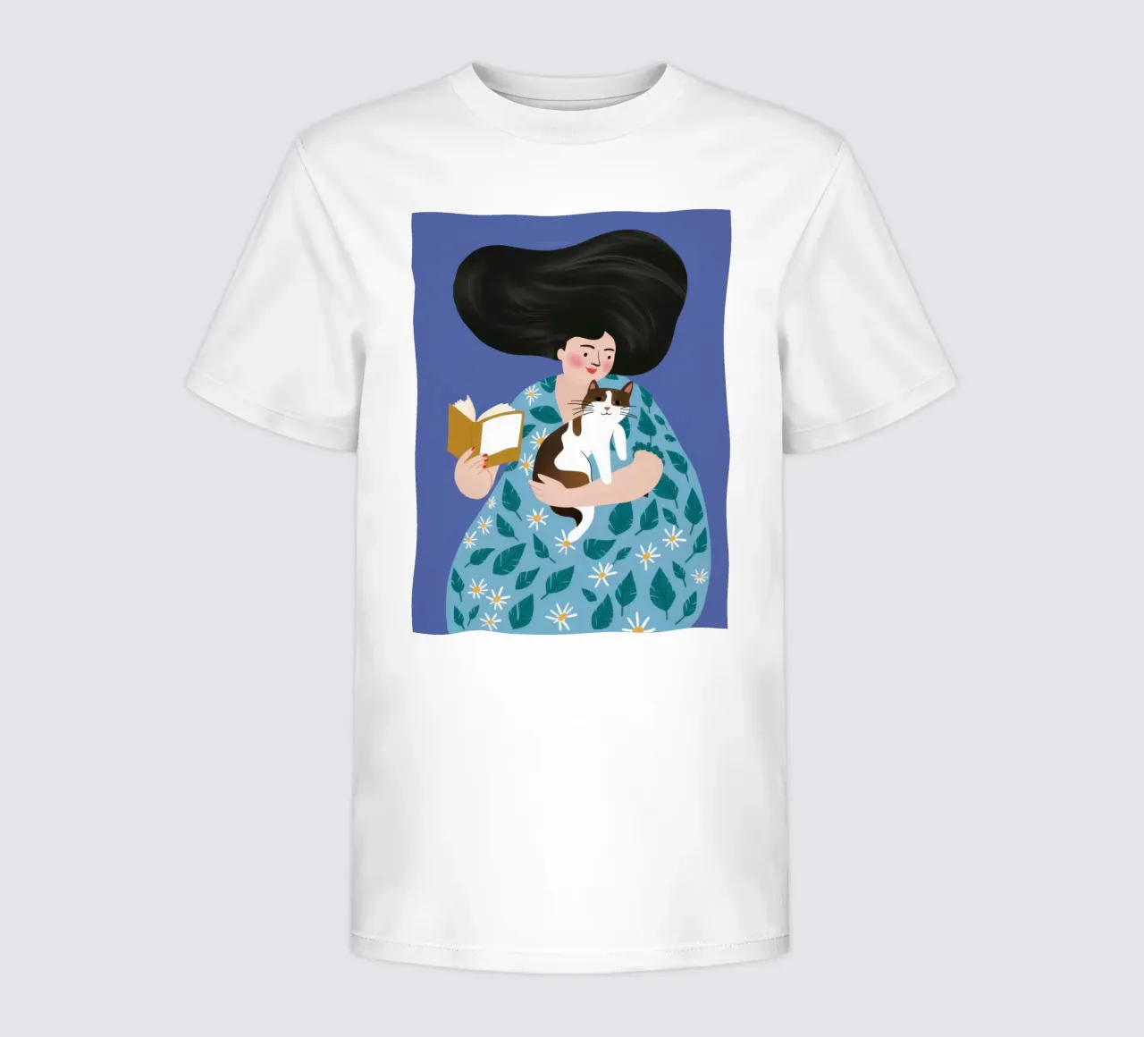 Floral Feline Schlummern Kinder T-Shirt von Prism Ritual