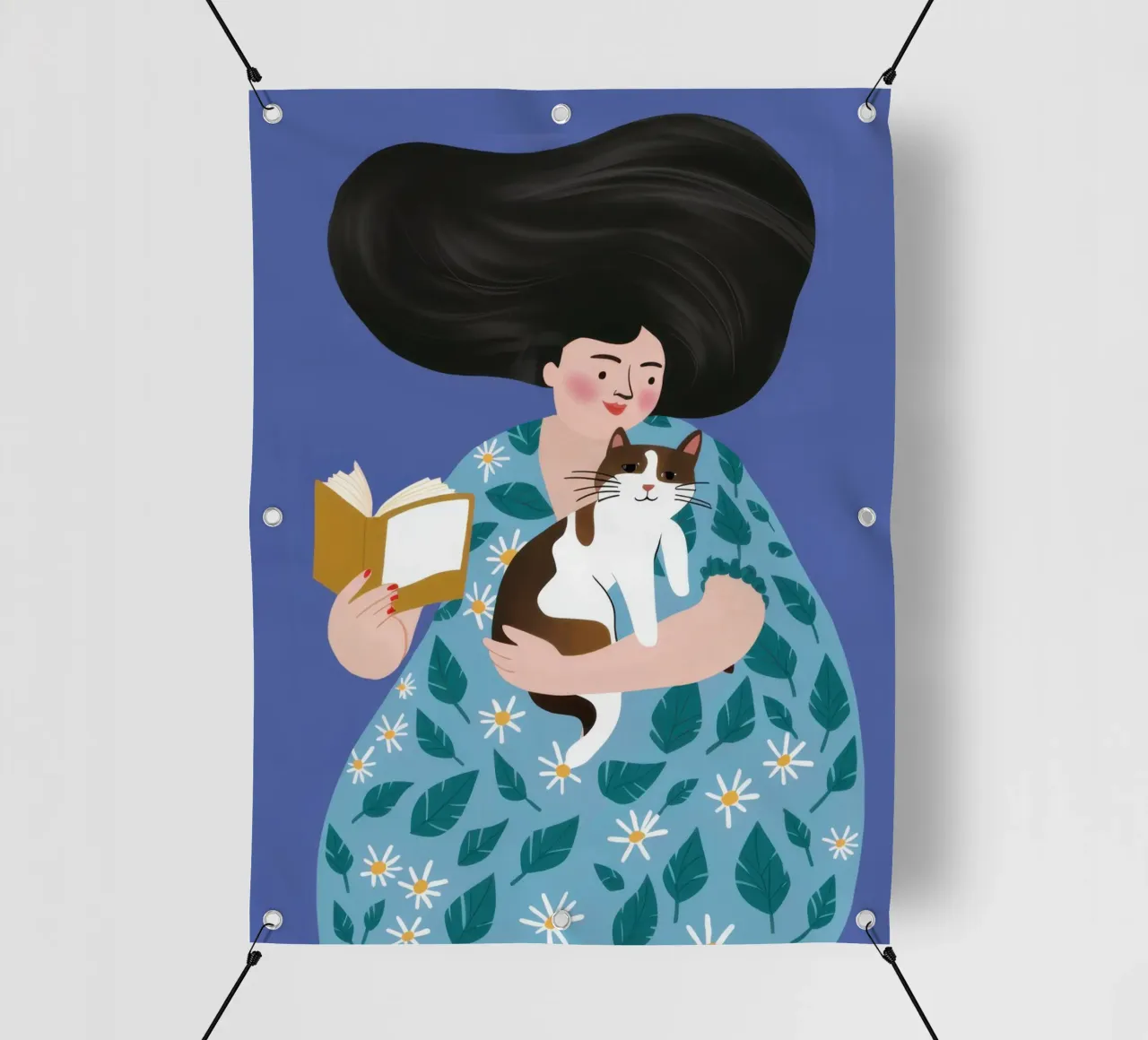 Sonno floreale felino telo in pvc da Prism Ritual