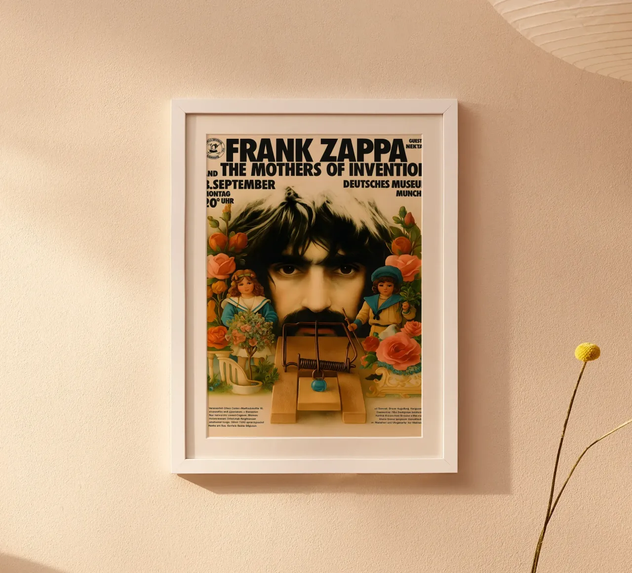 Frank Zappa - Mothers Of Invention, Wembley 1973 poster con telaio in plastica da DGUnder